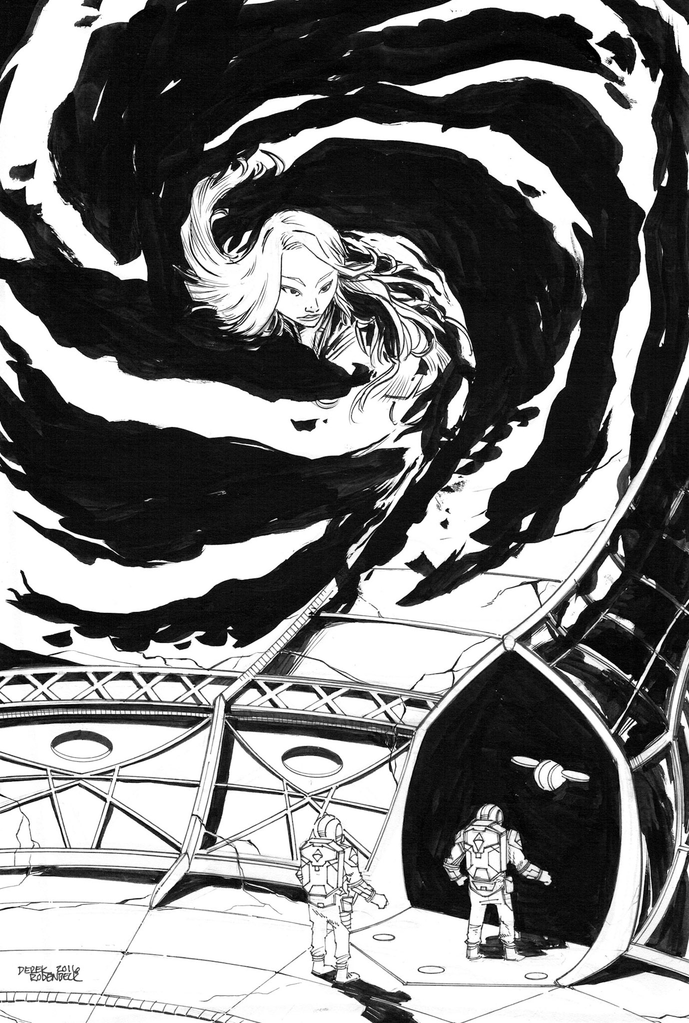 Enter the Galatic– Ink and Digital art by Derek Rodenbeck derekro