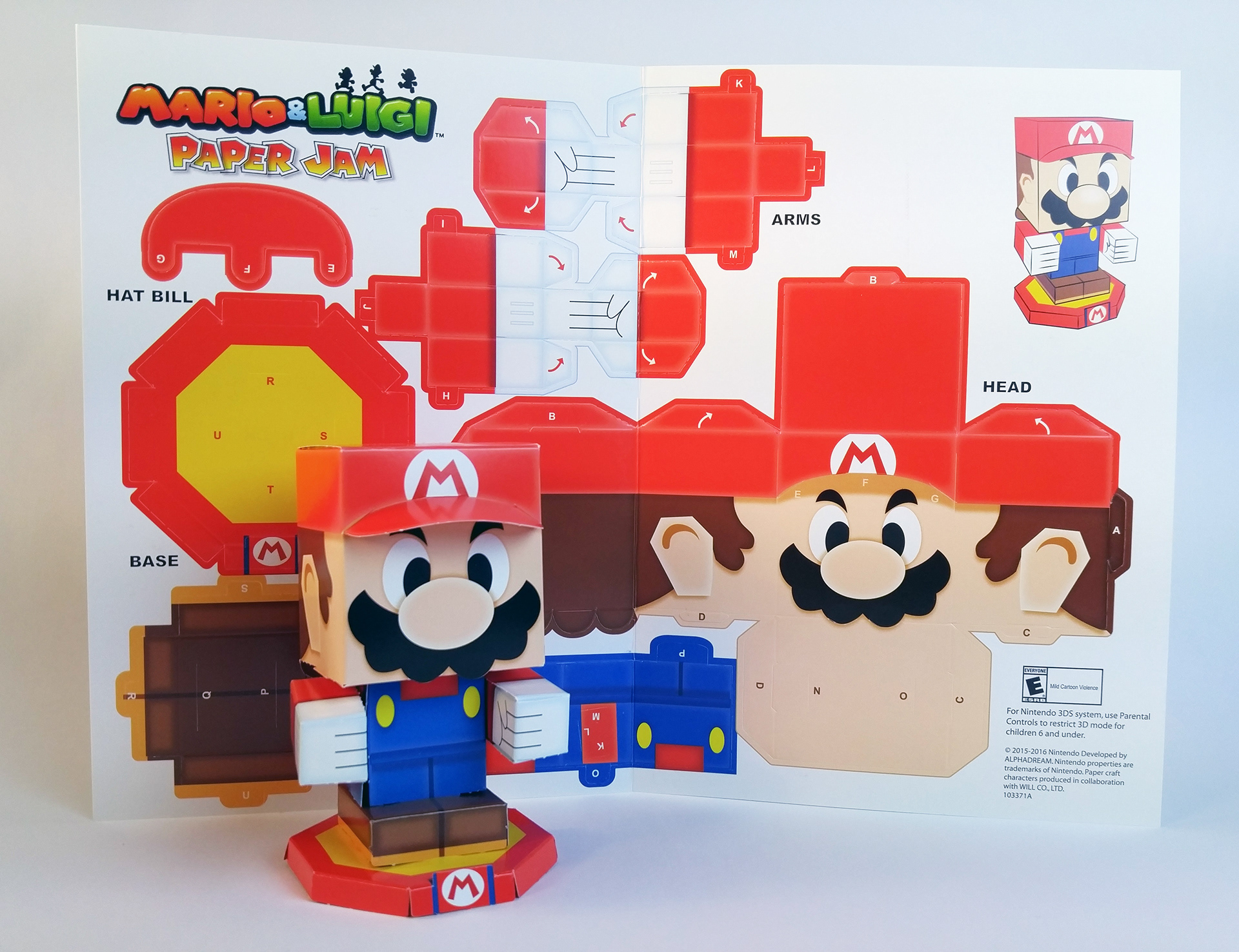 Matt Hawkins Mario And Luigi Paper Jam Papercraft Premium