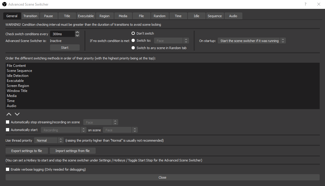 "Advanced Scene Switcher" https://obsproject.com/forum/resources/advanced-scene-switcher.395/