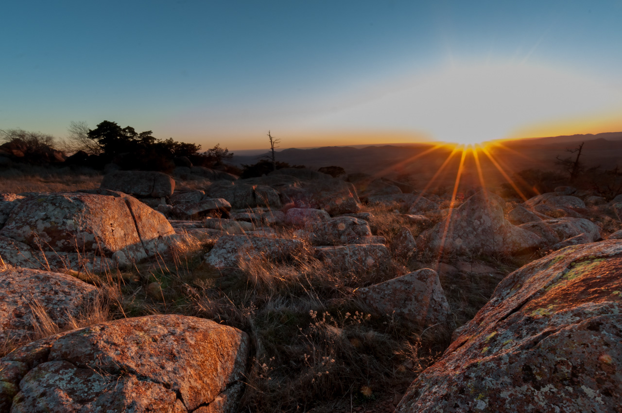 Sunset from Mt. Scott peak