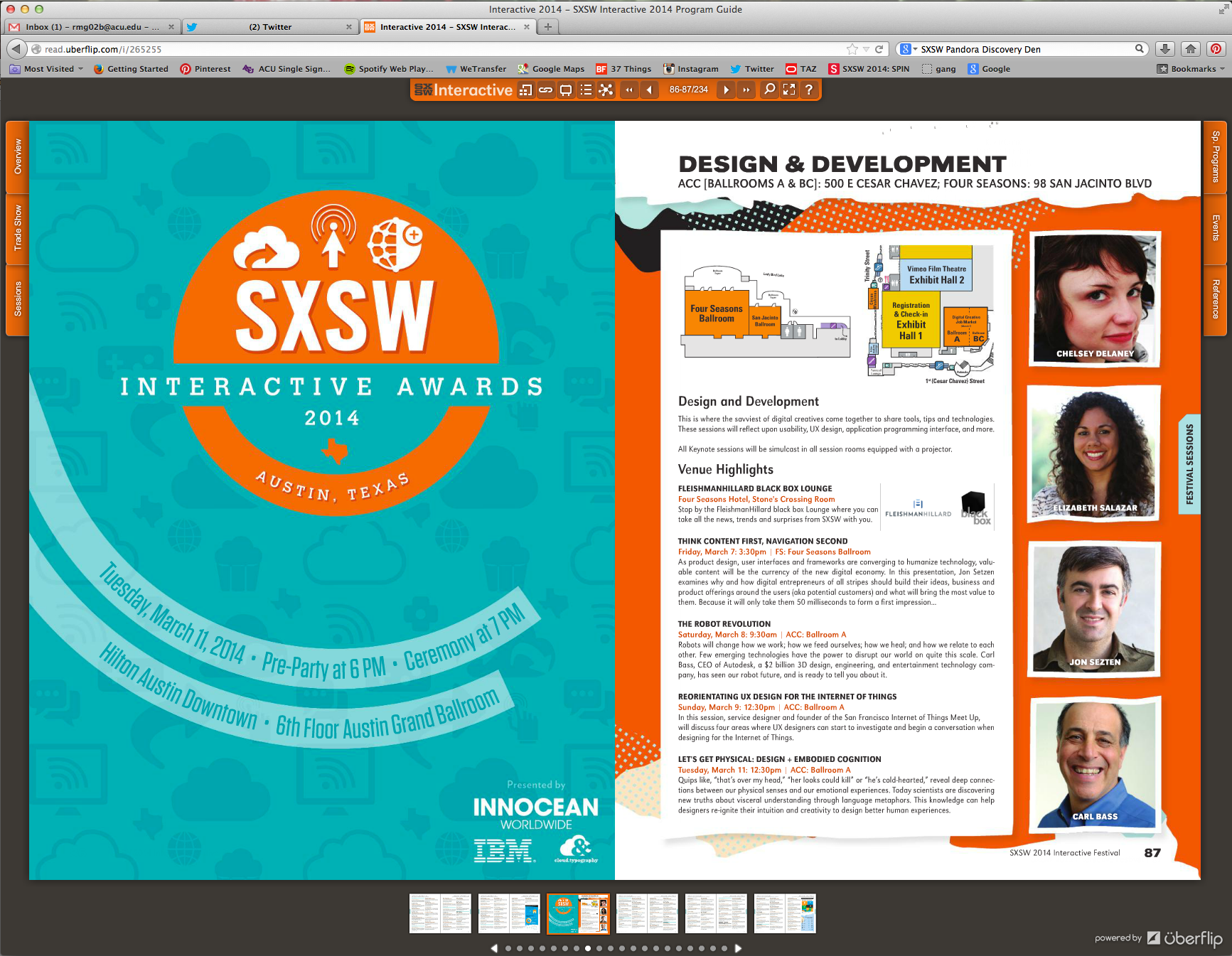 Interactive guide for attendees.
