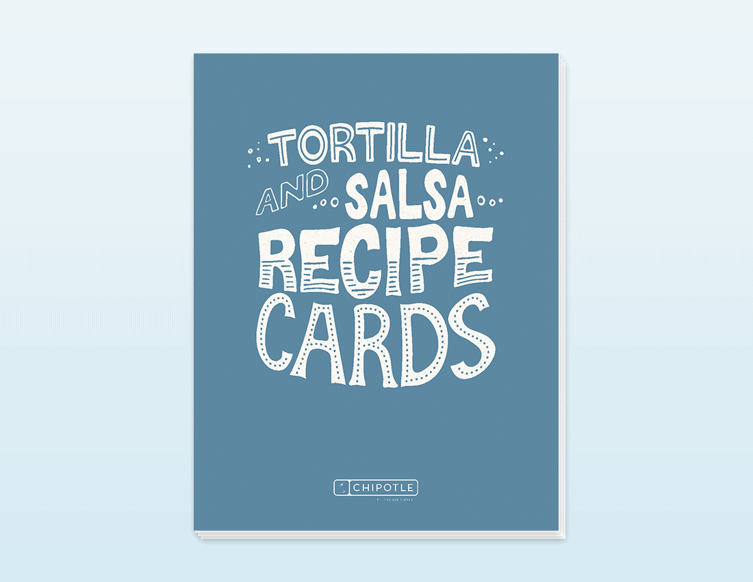 yanina rabinkova CHIPOTLE RECIPE CARDS