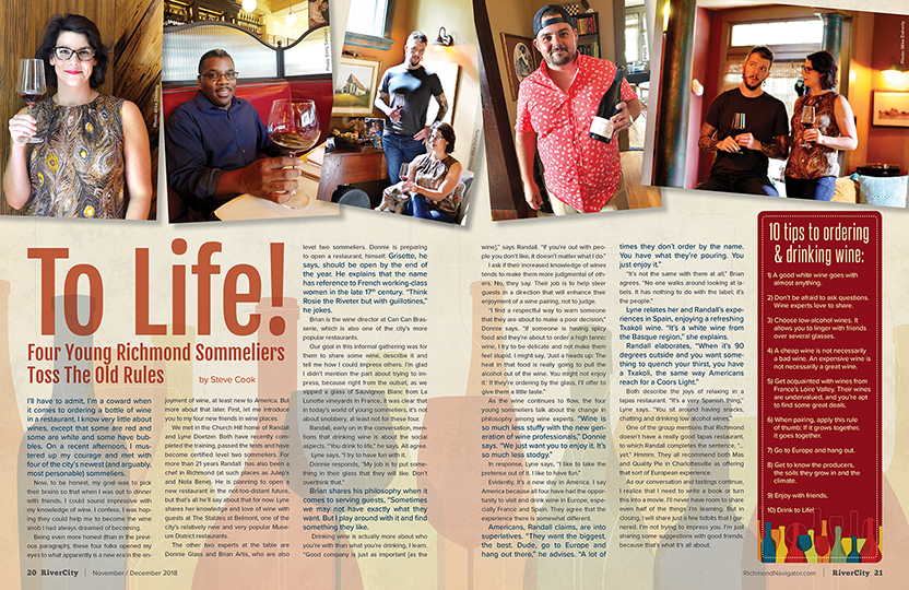 Young Sommeliers layout — RiverCity Magazine
