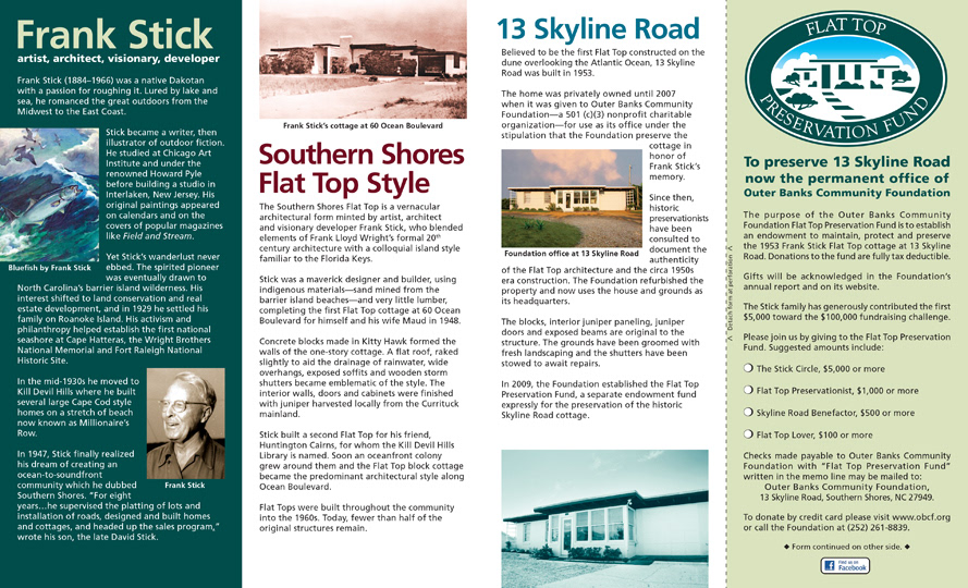 Outer Banks Community Foundation brochure interior