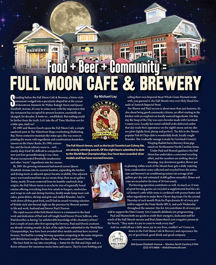 Food + Beer + Community magazine article layout