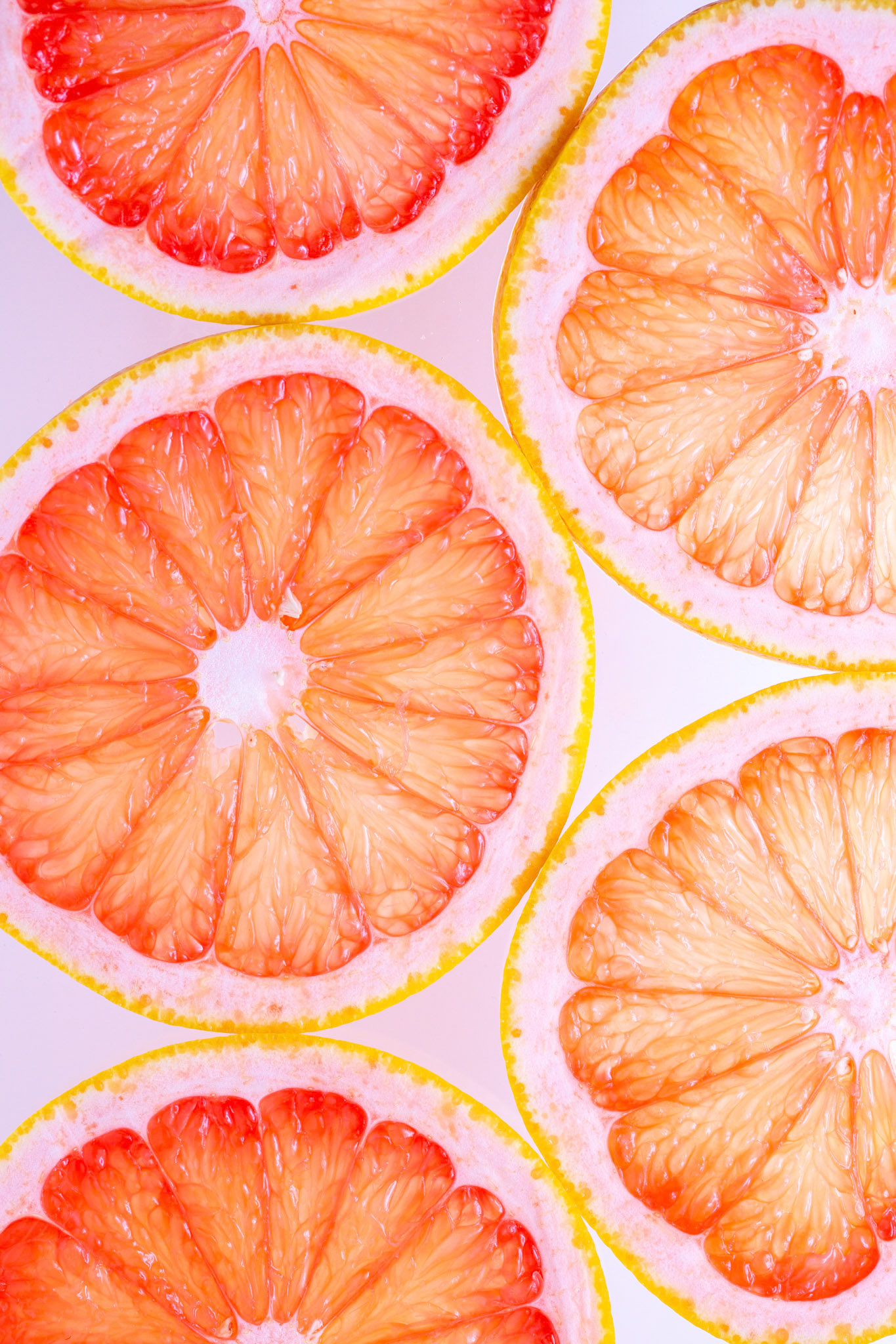 Slices of Ruby Red Grapefruit