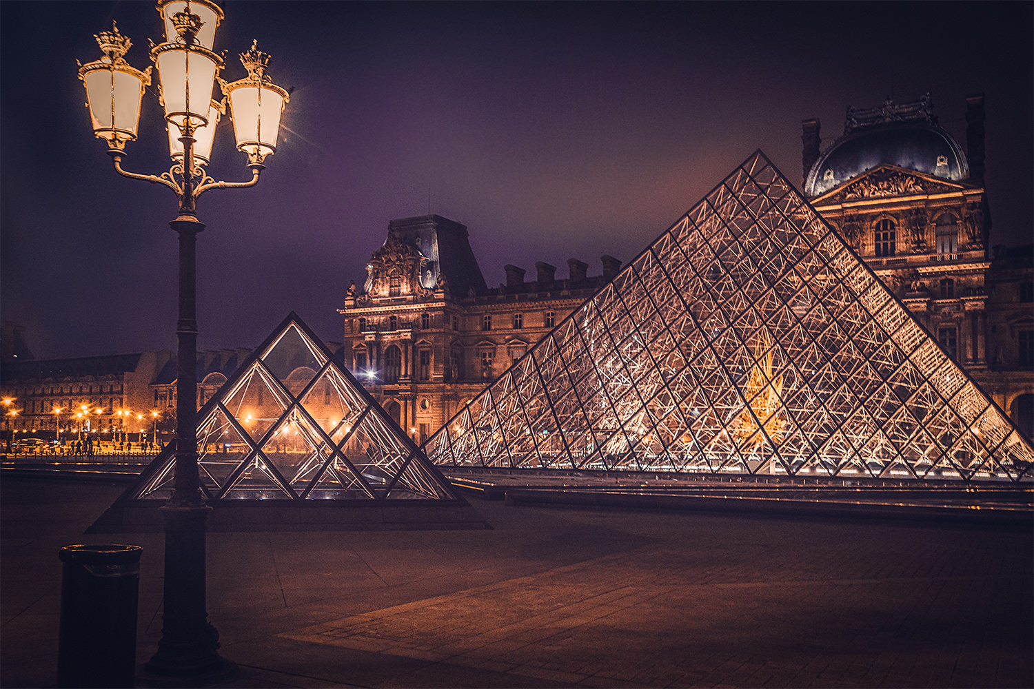 Esplanade Du Louvre By Night