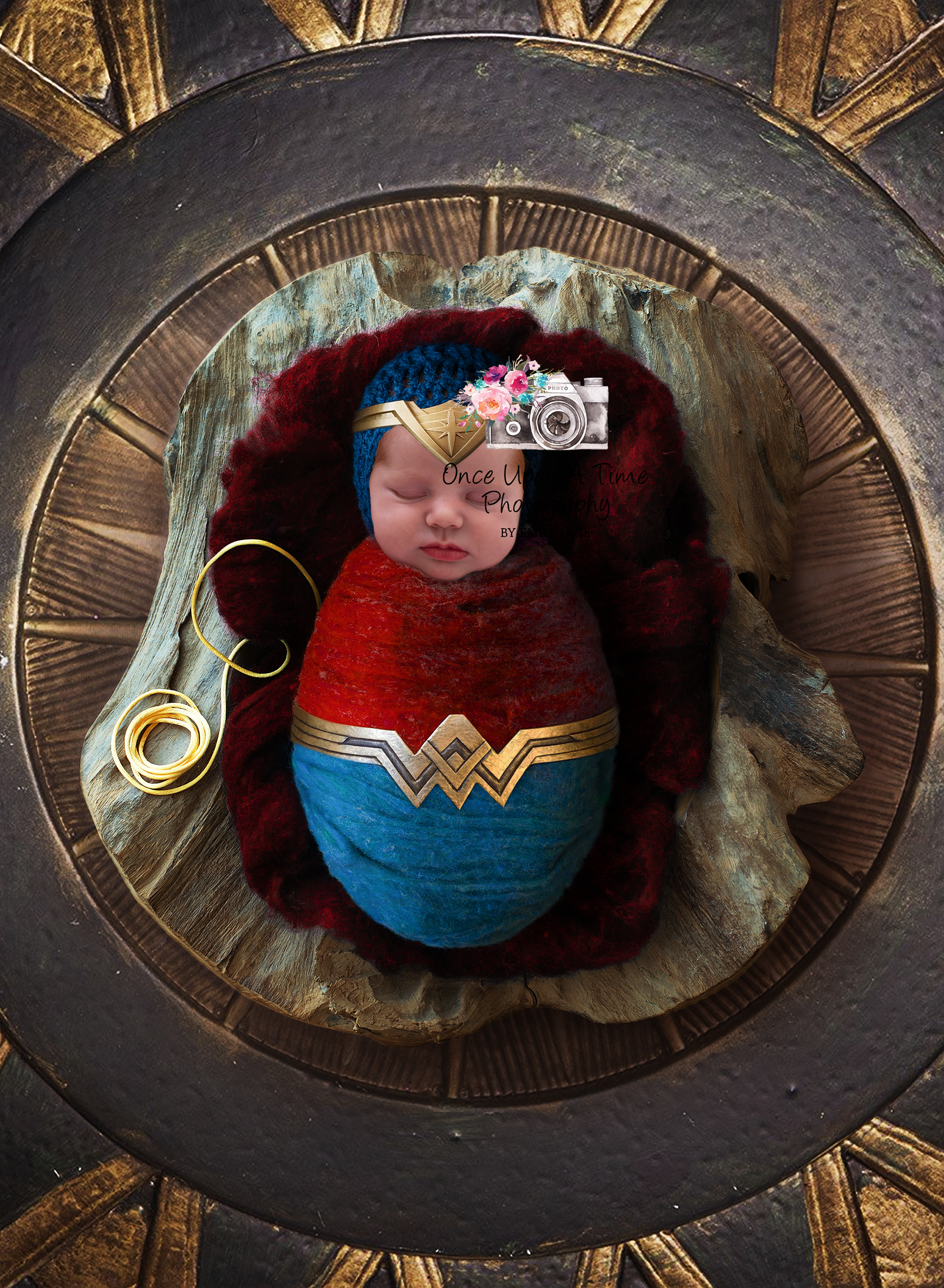 Wonder Woman Newborn Photography Cheltenham