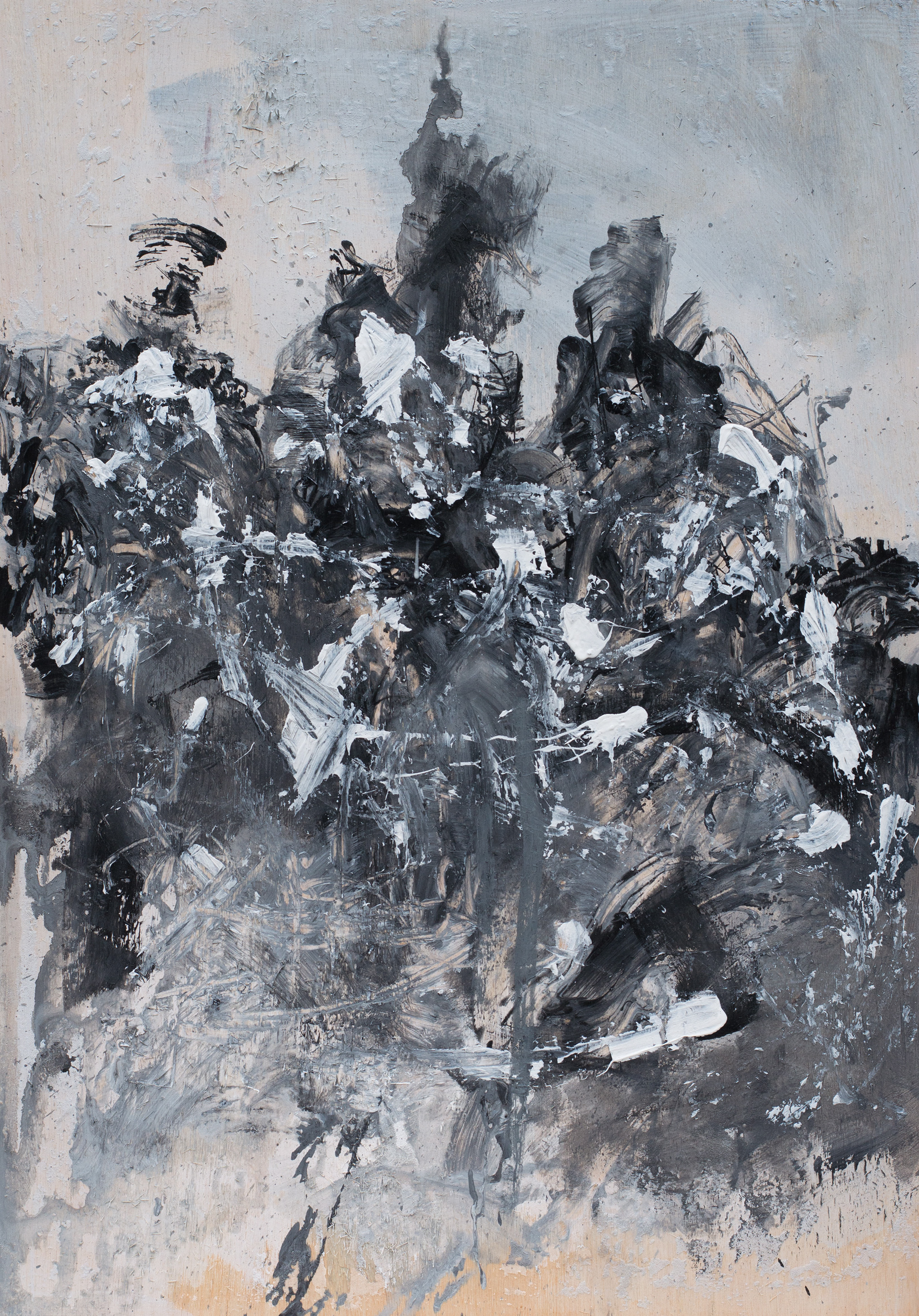 Beautiful Savage | 2017 | 28 1/2 x 40 1/2 in. | Acrylic wash and enamel on plywood | Available