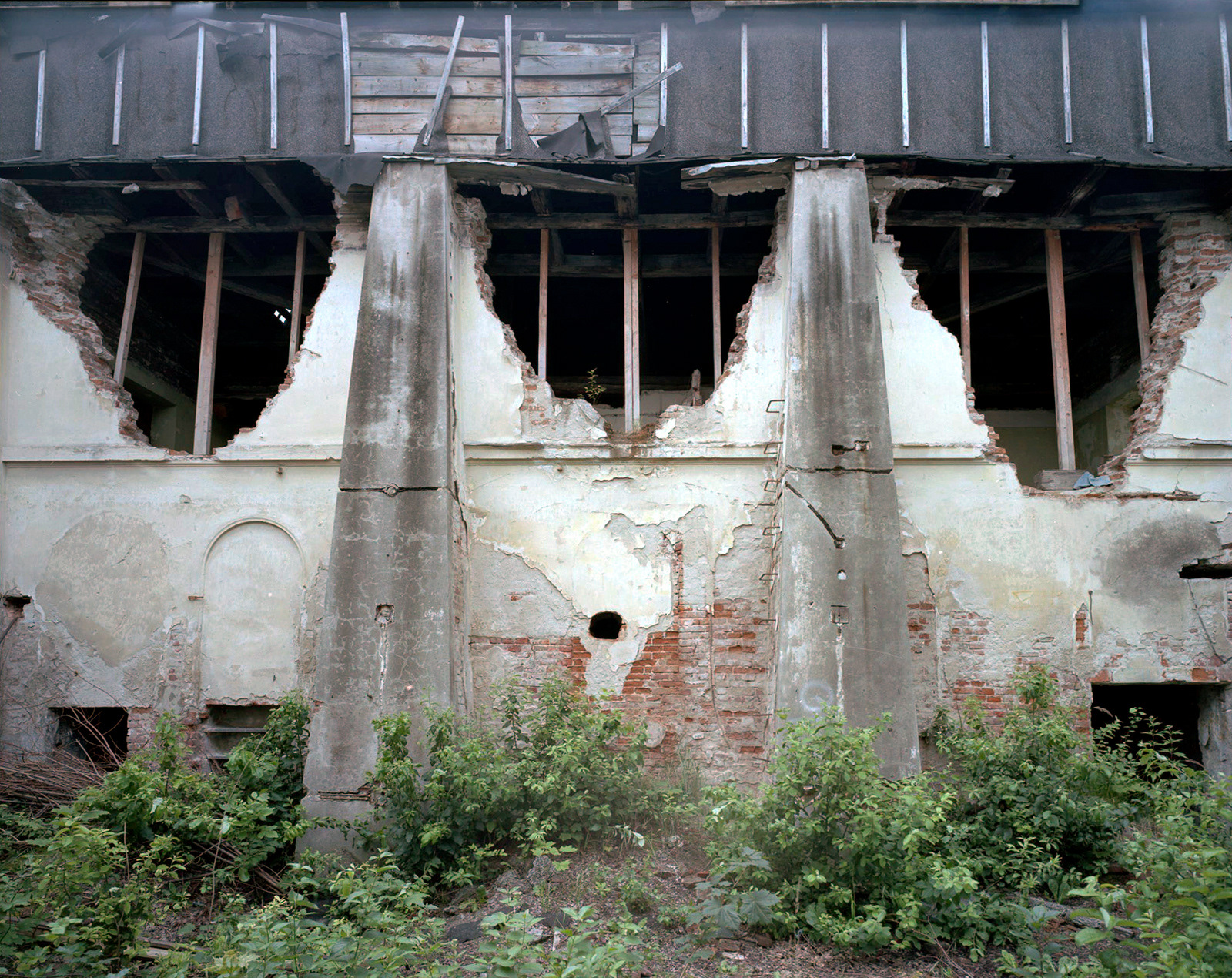 Interior courtyard of a ruined synagogue, Przemyśl