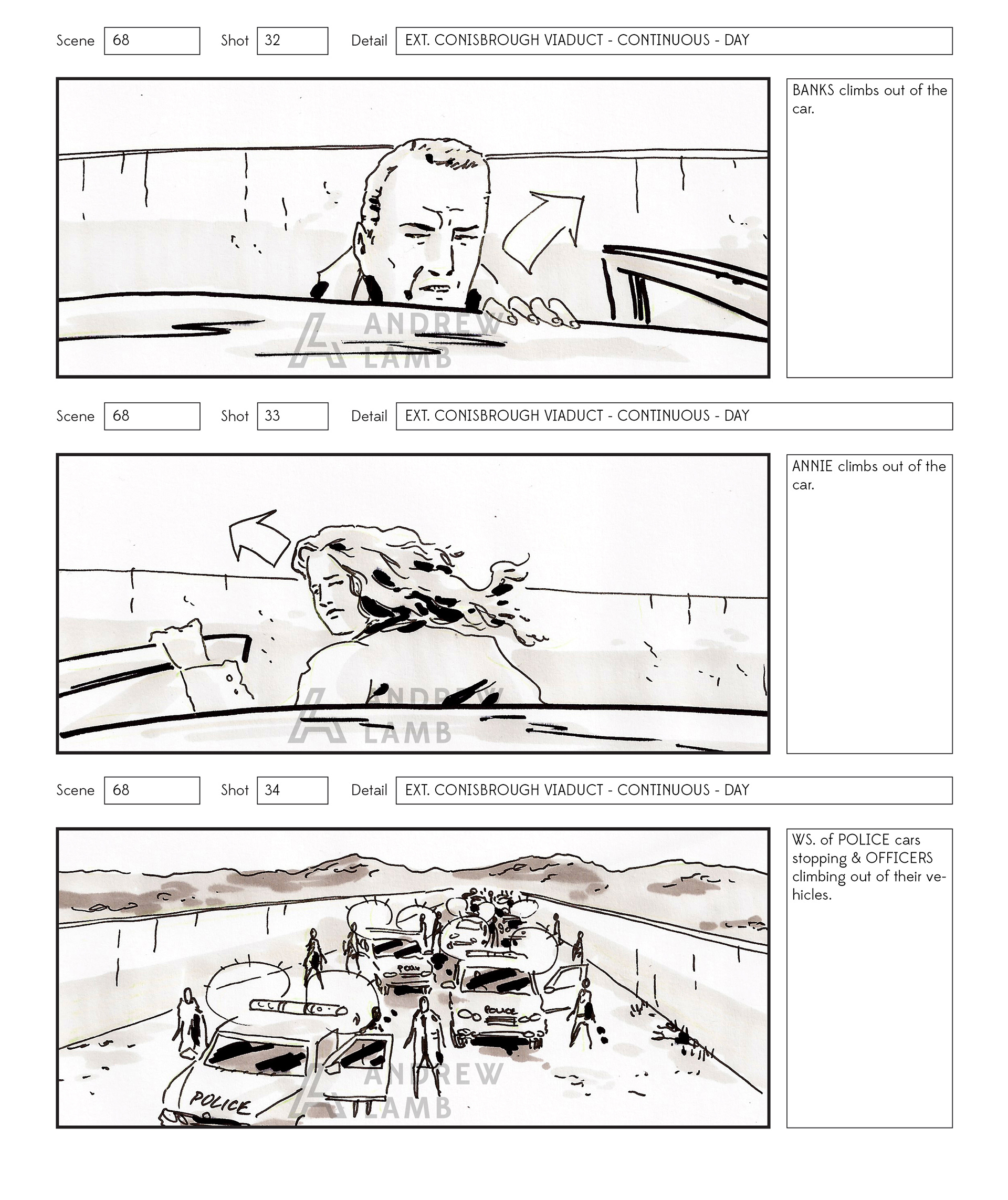 Andrew Lamb Storyboard Artist - DCI Banks - Buried