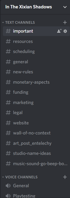 Discord for Xixian Shadows