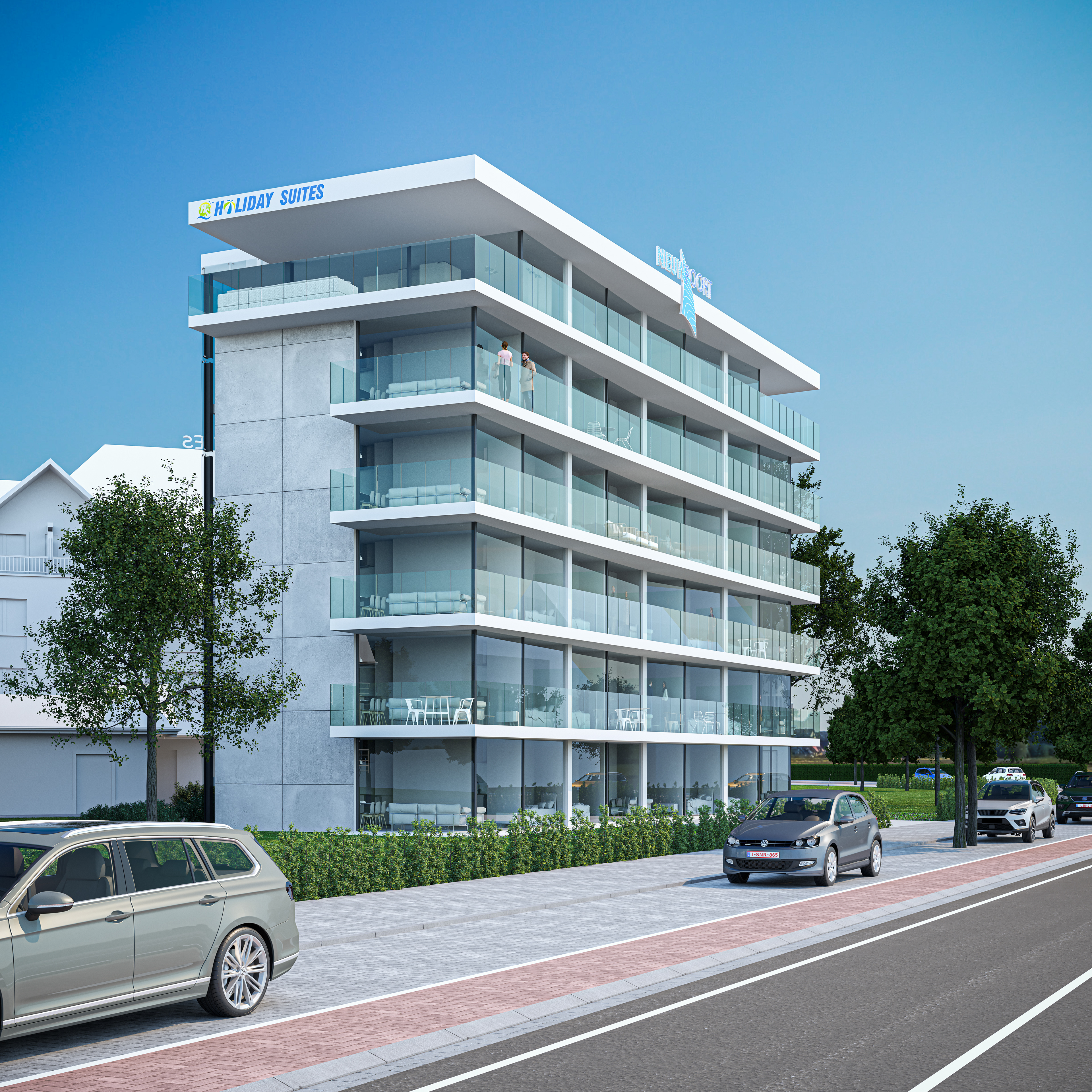 Compositie in neutrale 3D omgeving