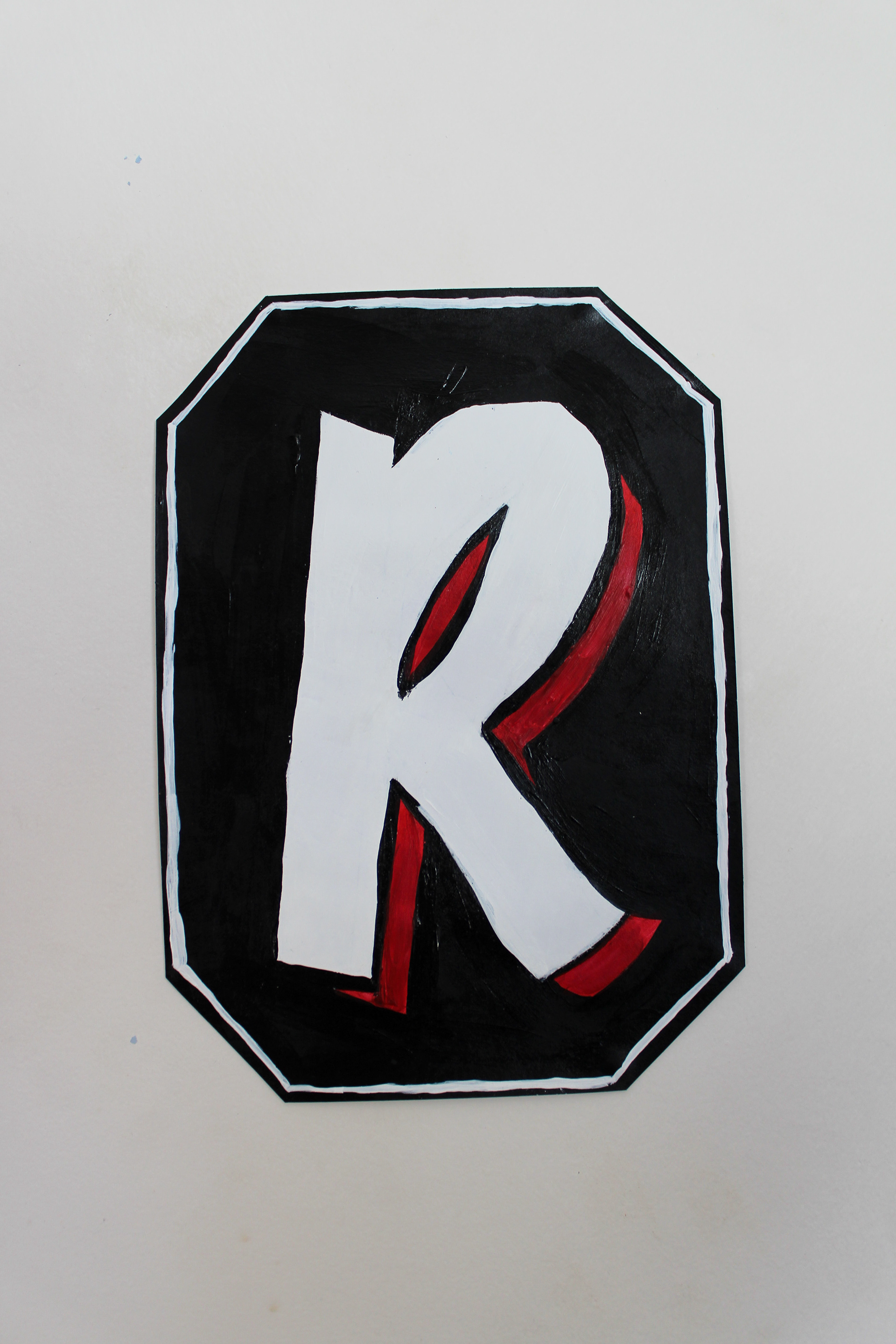 R in the style of Sign Painting