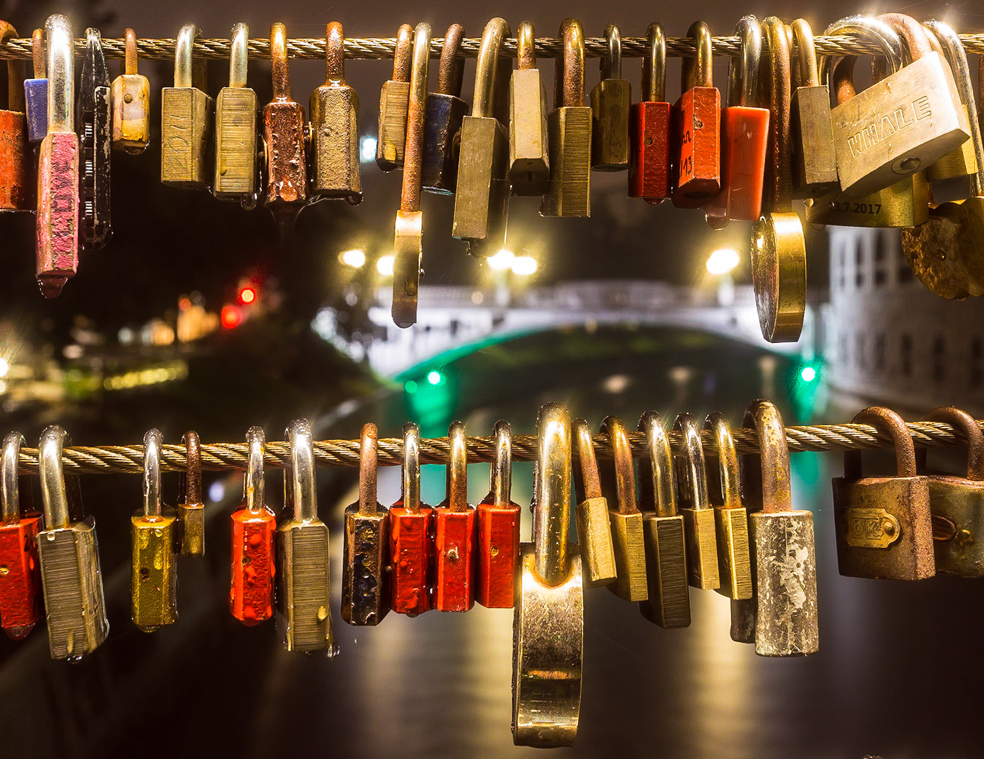 Lock Bridge and Dragon Bridge in the background