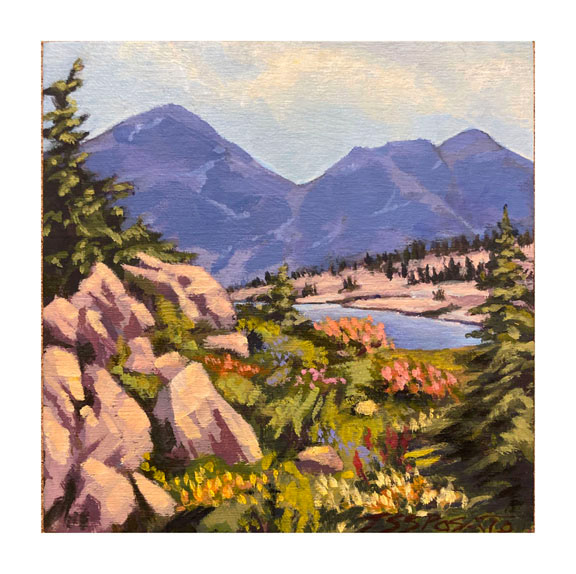 Hiking To Camp 6"x 6" $65