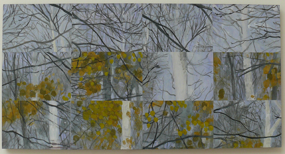 Prelude, Oil on paper mounted on one panel (12 pieces)