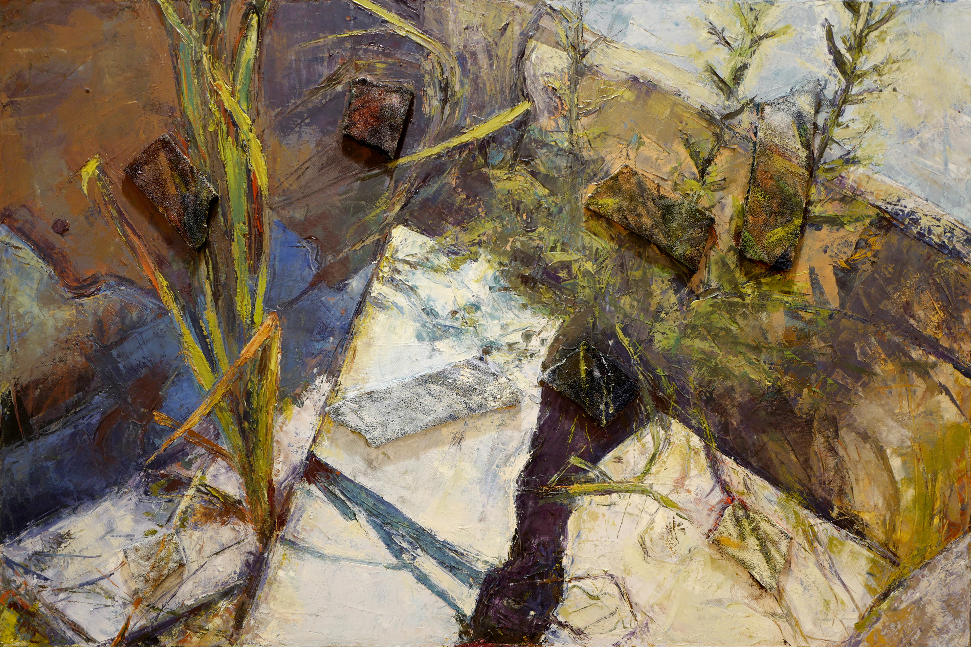 CONTAINER deCOMPOSITION 2019 Oil paint, foam insulation, canvas