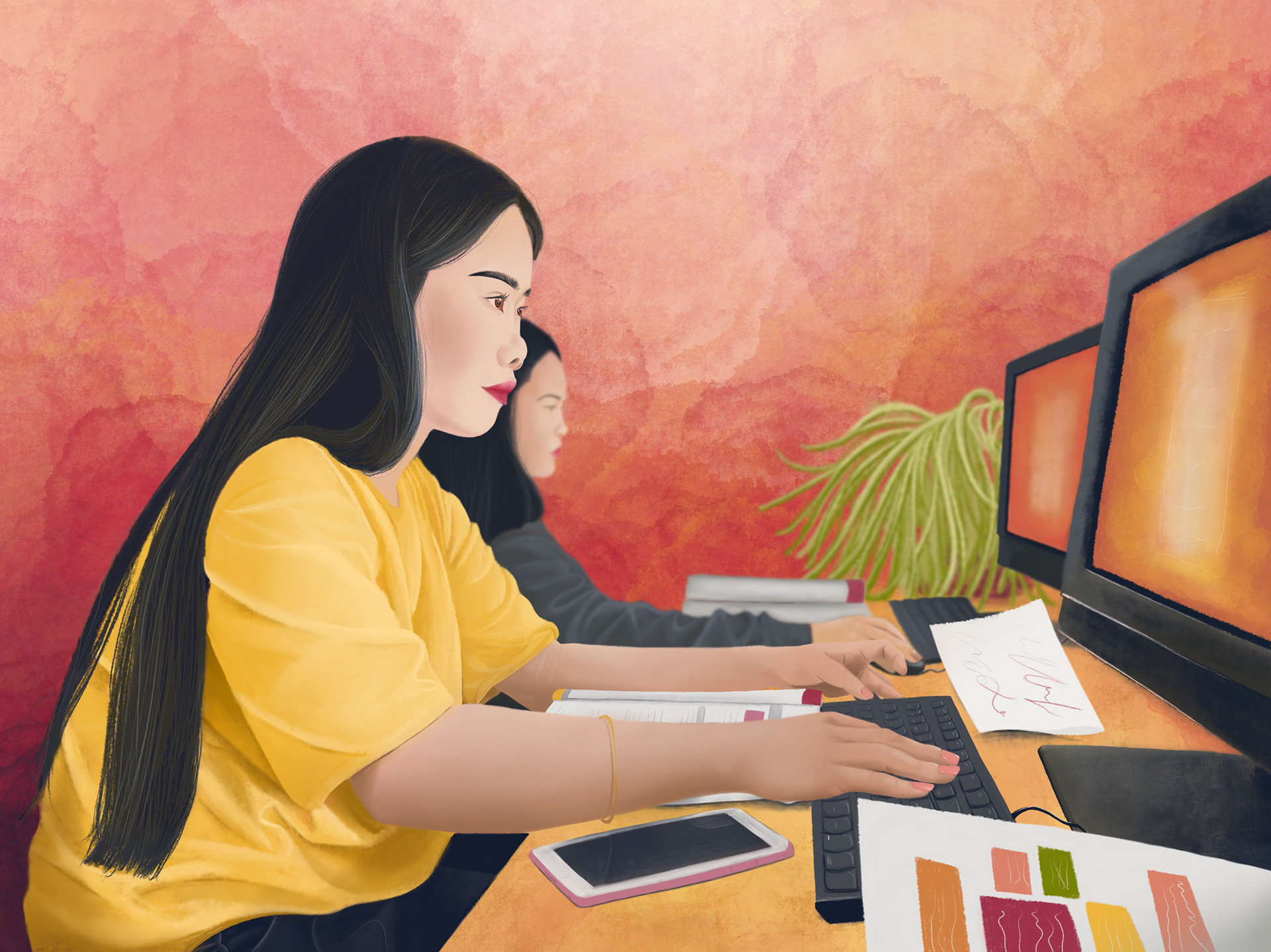 For the ESL Programs, illustrated on Procreate
