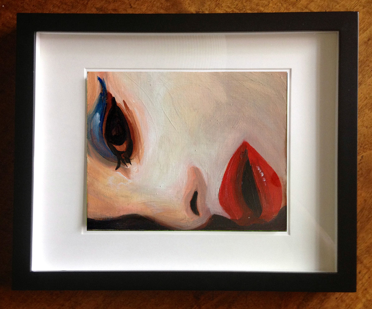 "Gorgeous"  Oil On Foam Core Panel, 4.5" x 6", 2015  