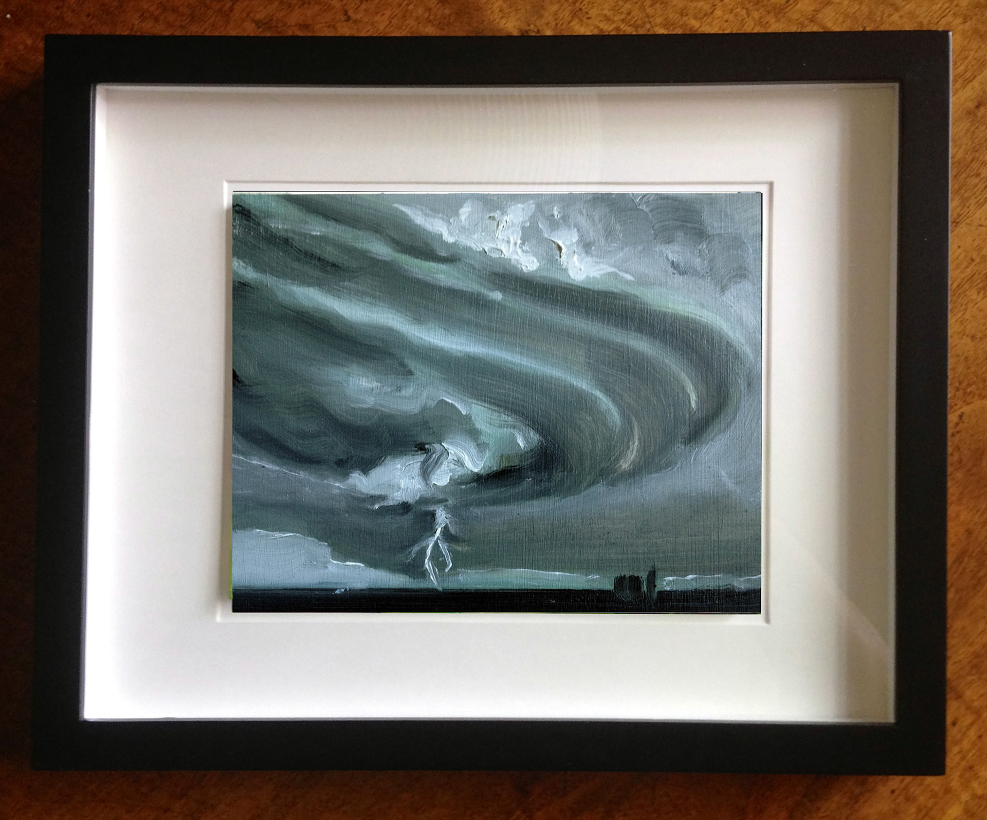 "Raw Weather"Oil On Foam Core Panel, 4.5" x 6", 2013 
