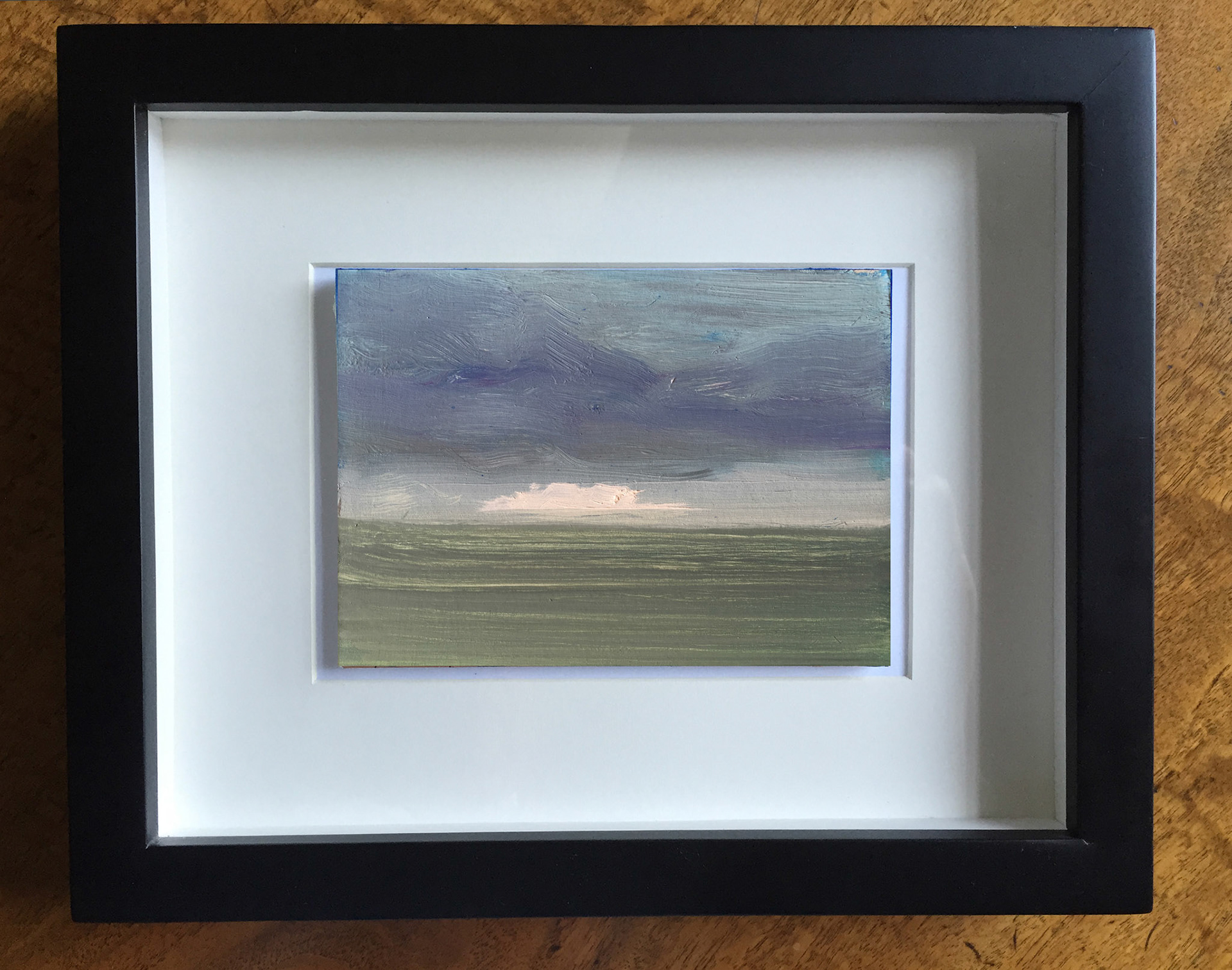 "Sea and Sky VII", Oil On Foam Core Panel, 4.5" x 16", 2015