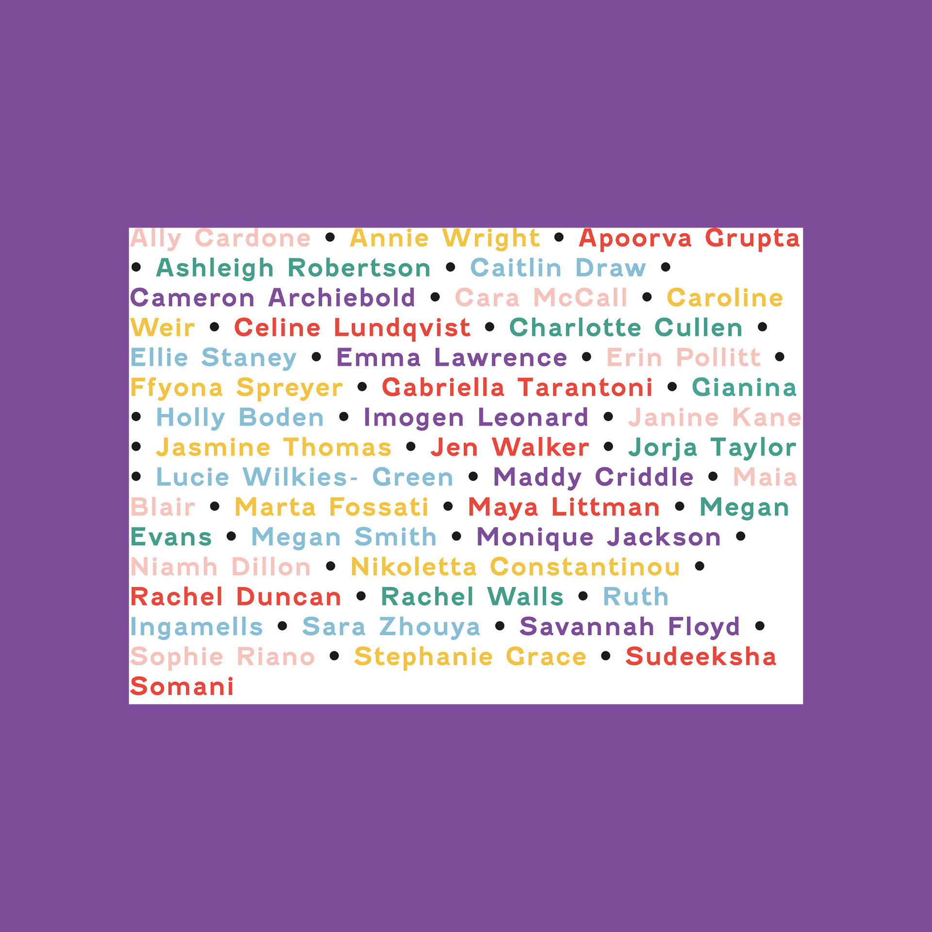 The final spread of HerStory showcasing all the participants. March 2021.