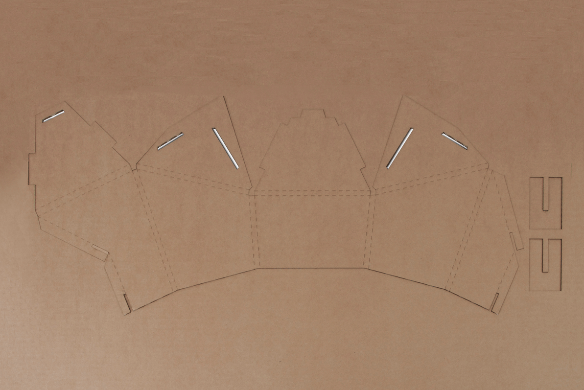 The die cut layout of Taita-chair.