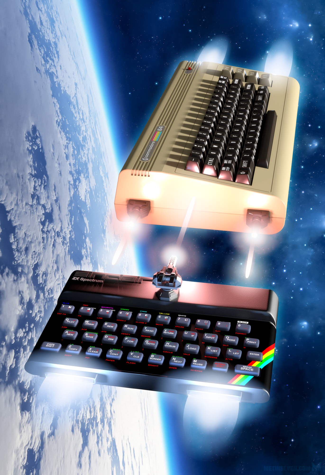 3D poster for a retro computer documentary • 3D poster voor een documentaire over retro-computers