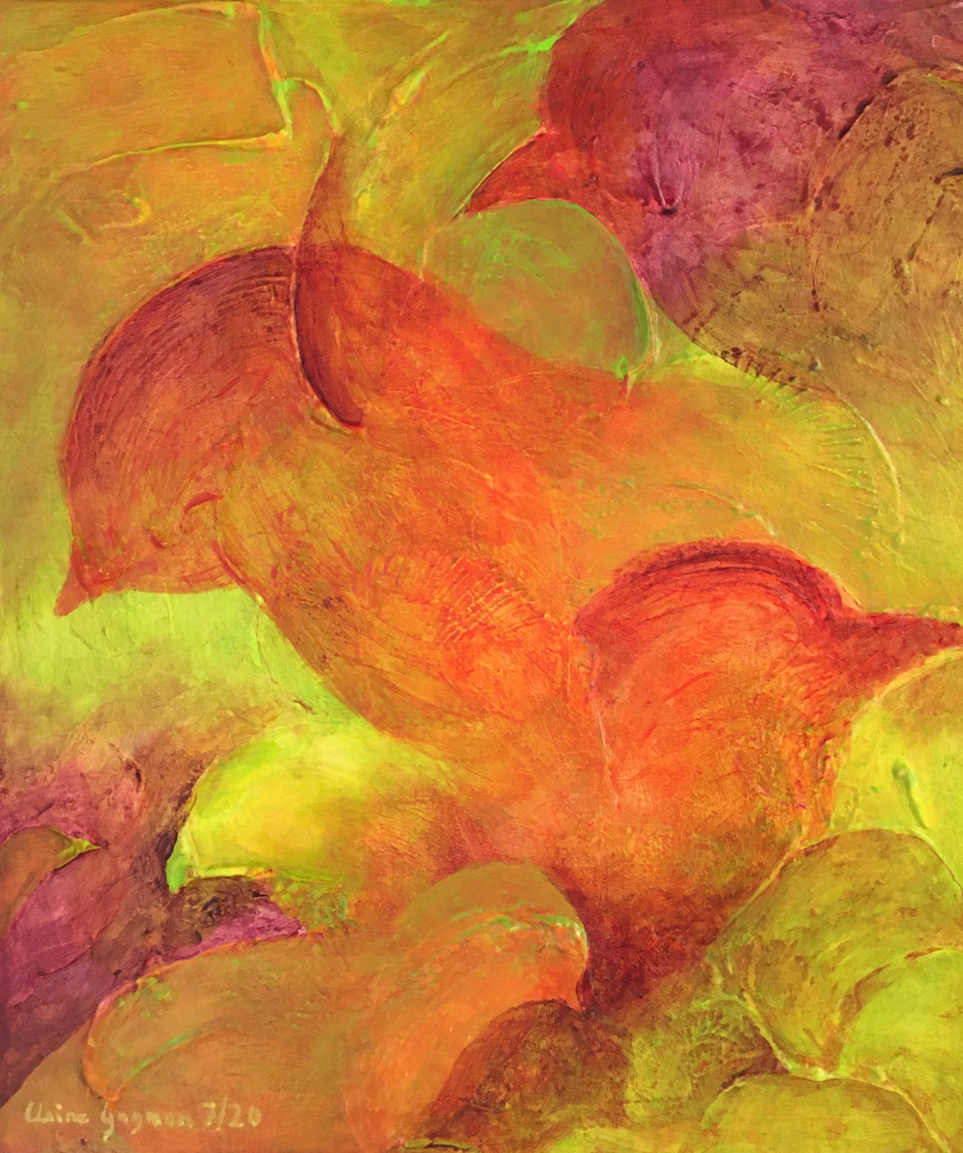 Claire Gagnon - Birds - 12x14 - Mixed Media - $450