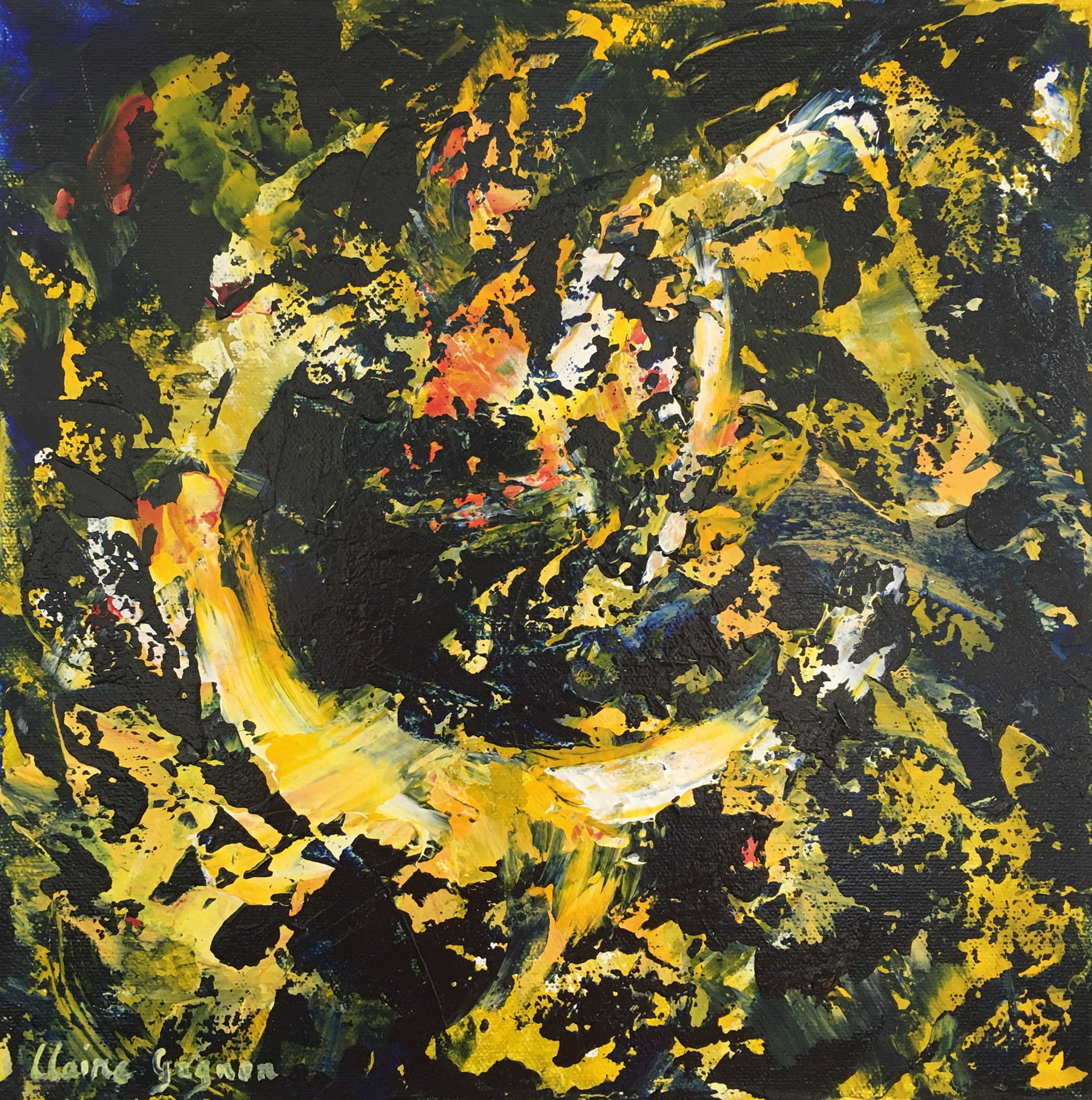 Claire Gagnon - Croissant de lune - 12x12 - Acrylic on canvas - $400