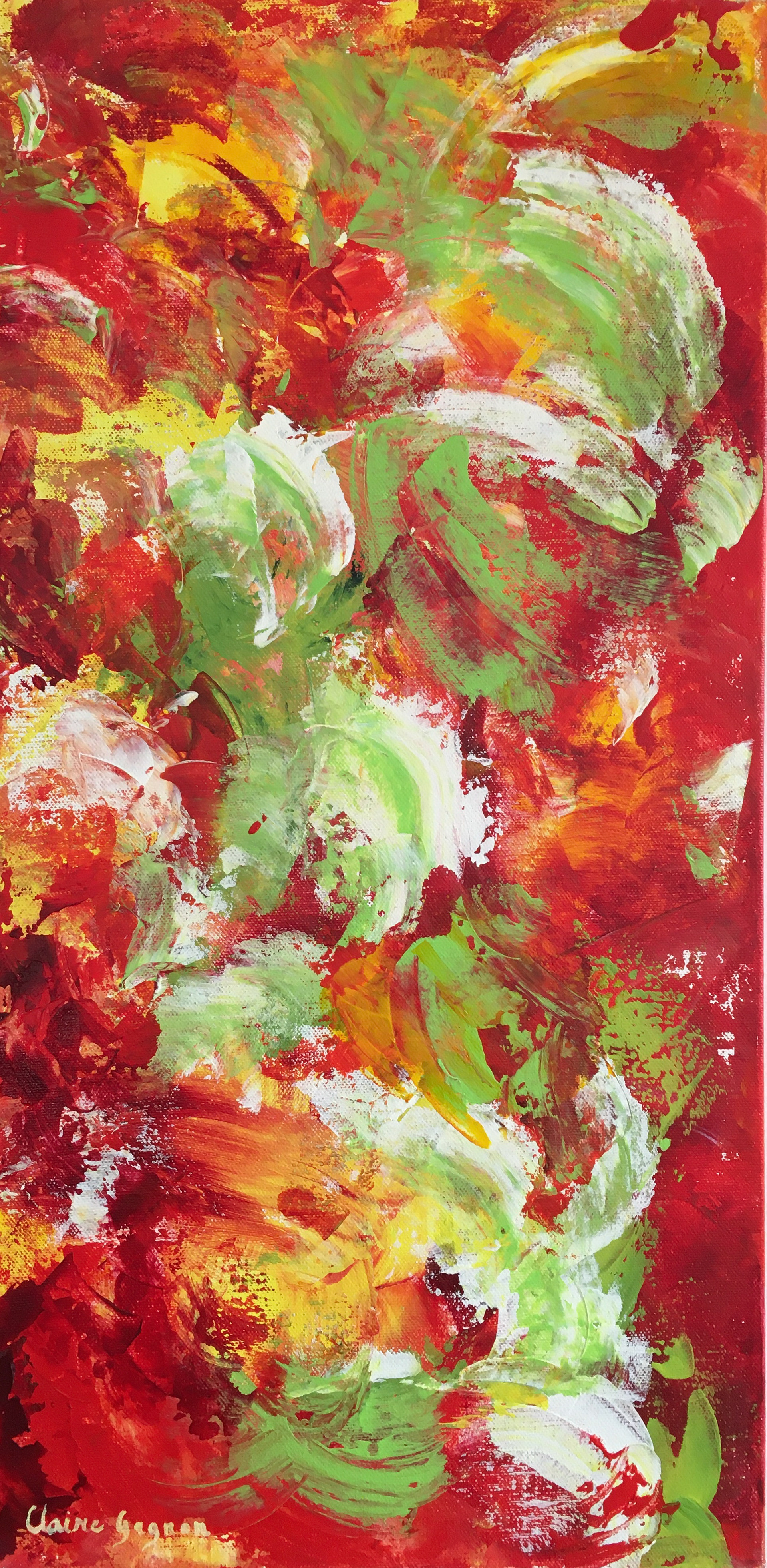 Claire Gagnon - Farmer's Market - 12x24 - Acrylic on canvas - $750