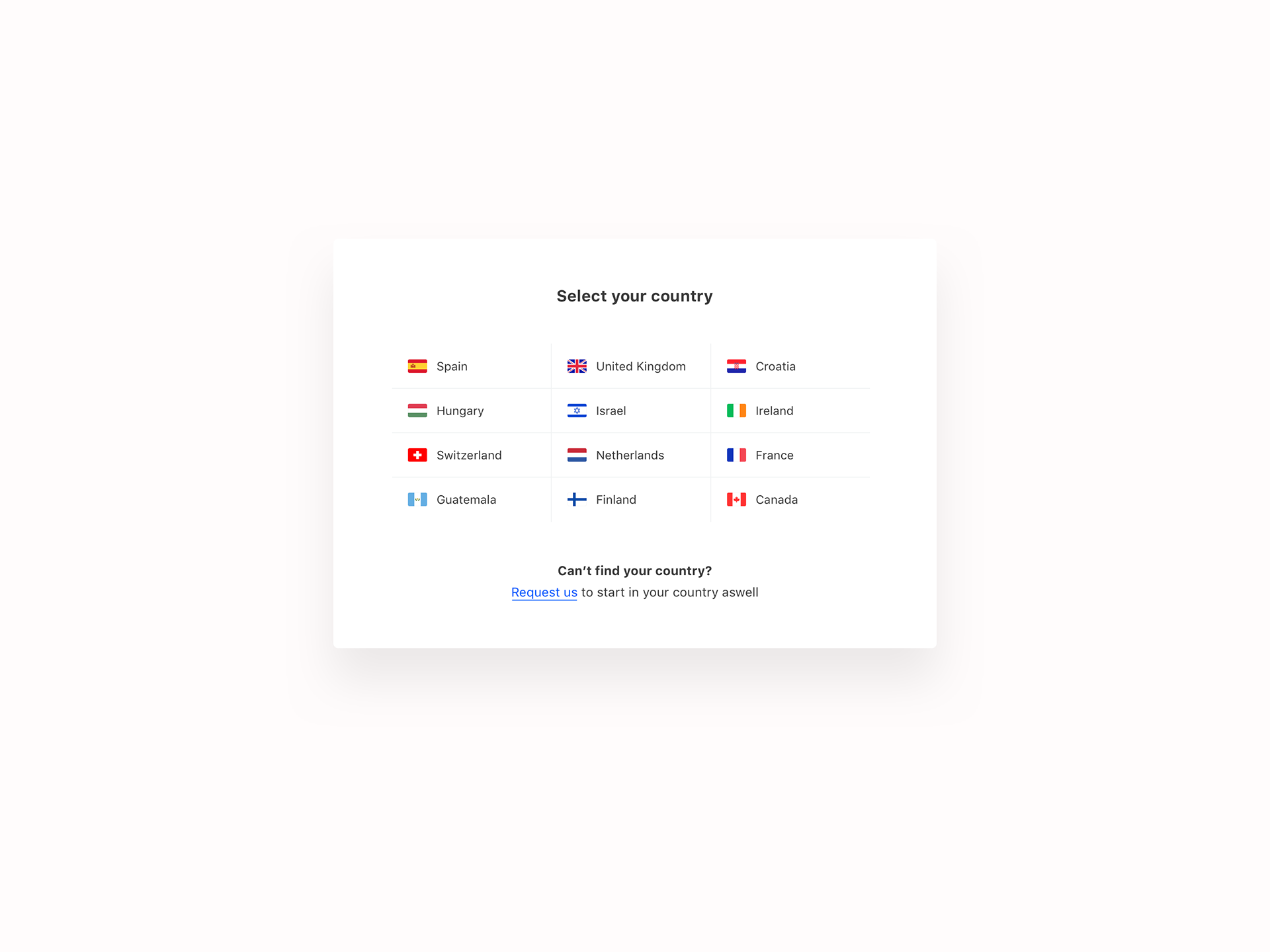 Web Design - Country Selector Widget by Milan Houter