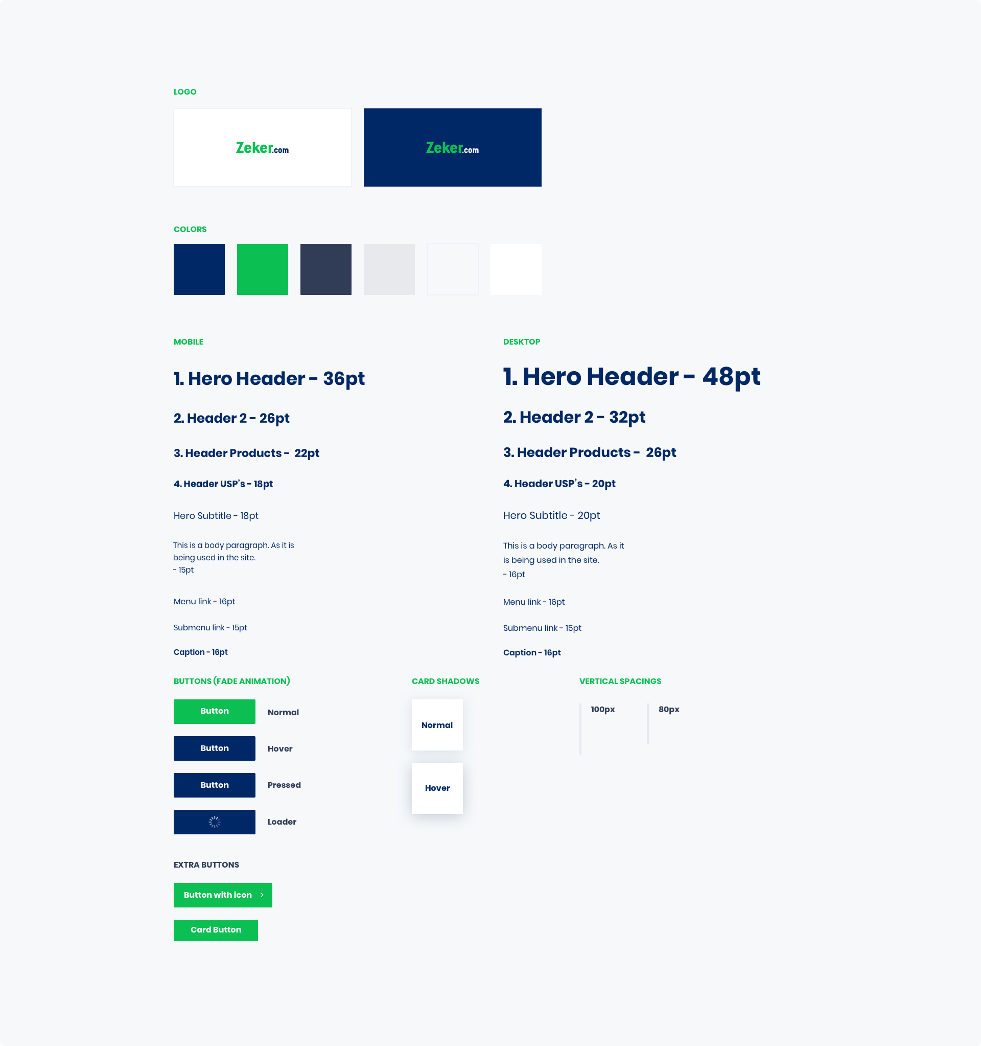 Zeker.com Styleguide by Milan Houter