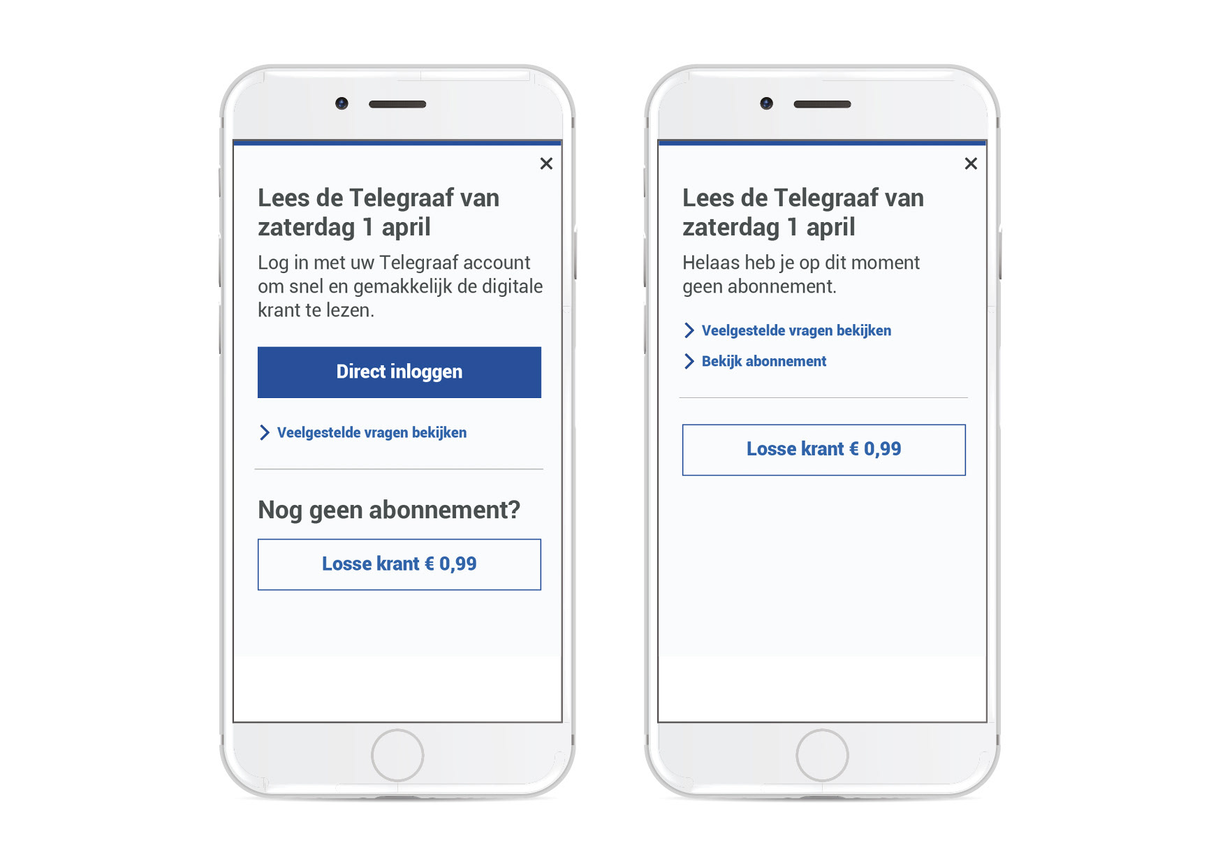 Telegraaf Krant App Design Settings Menu by Milan Houter