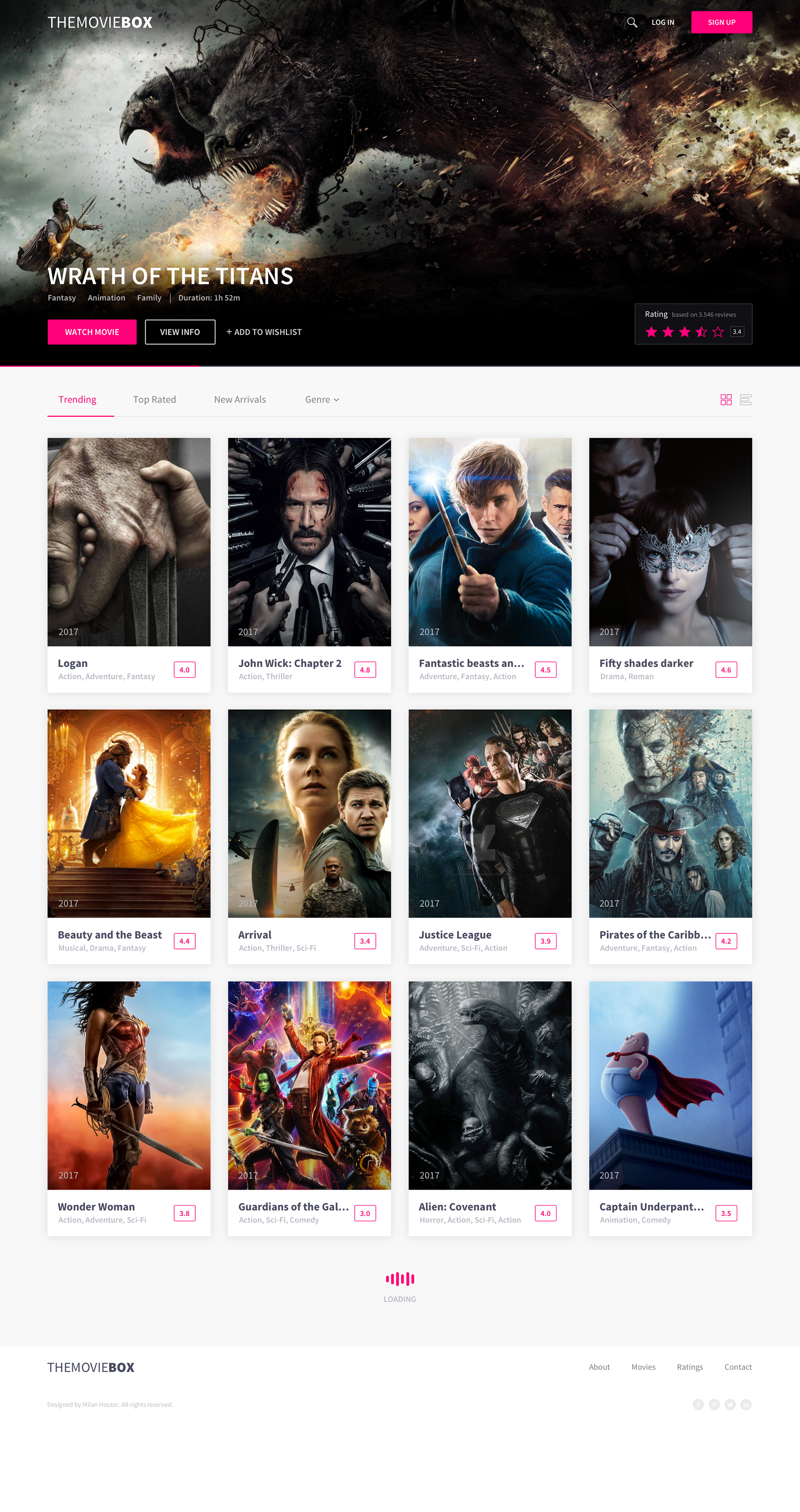 Web Design - Video Streaming Platform by Milan Houter