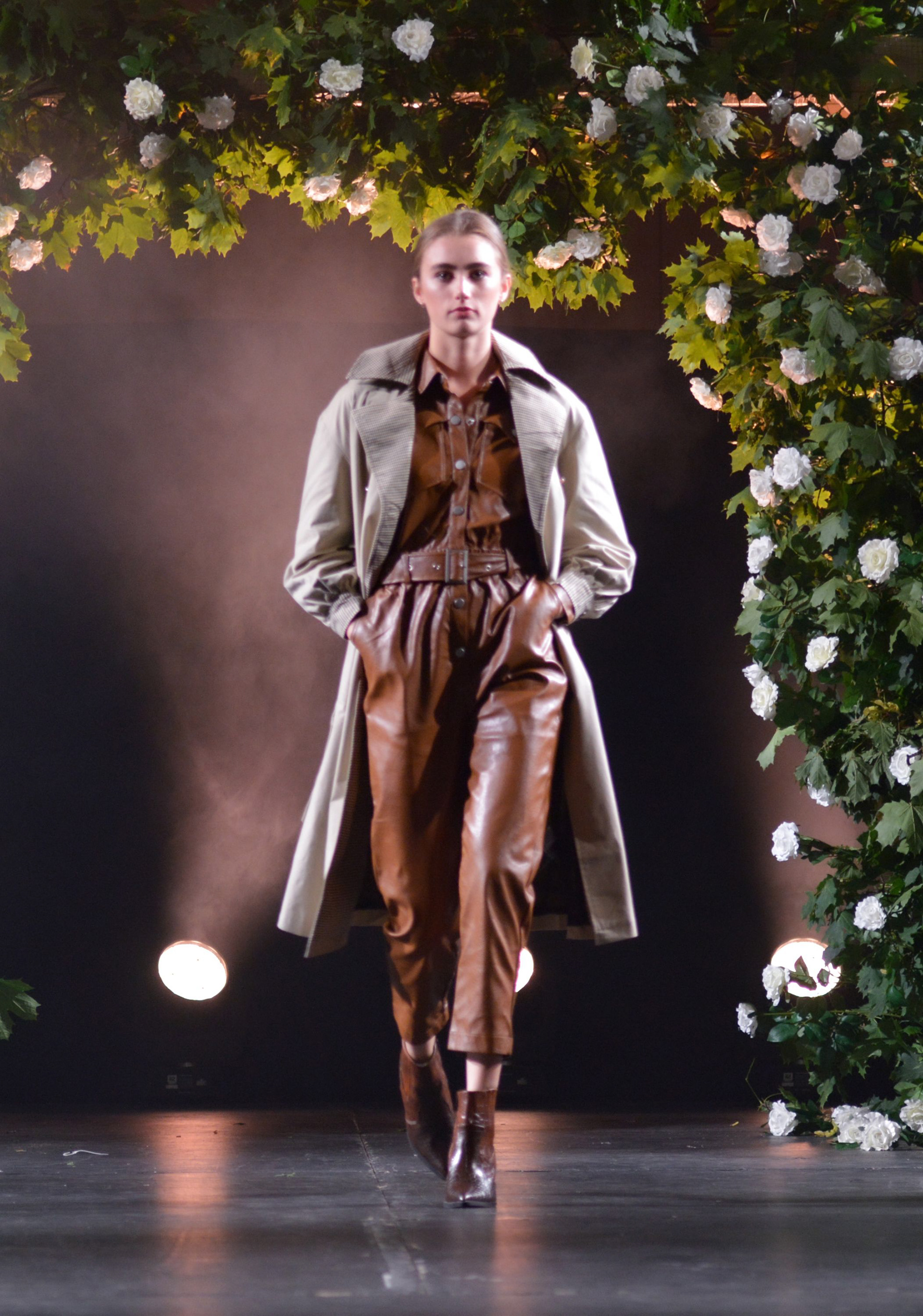Model walking for Neon Rose at the 2019 Manchester Fashion Festival - runway photographer