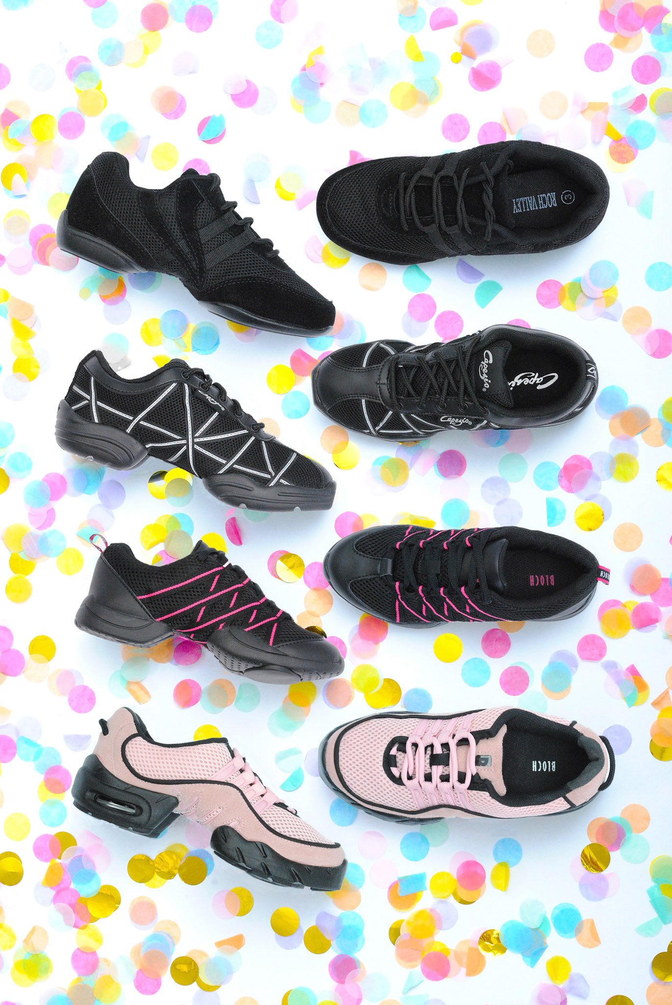 flatlay photography for Dancewear Central - product and flatlay photographer