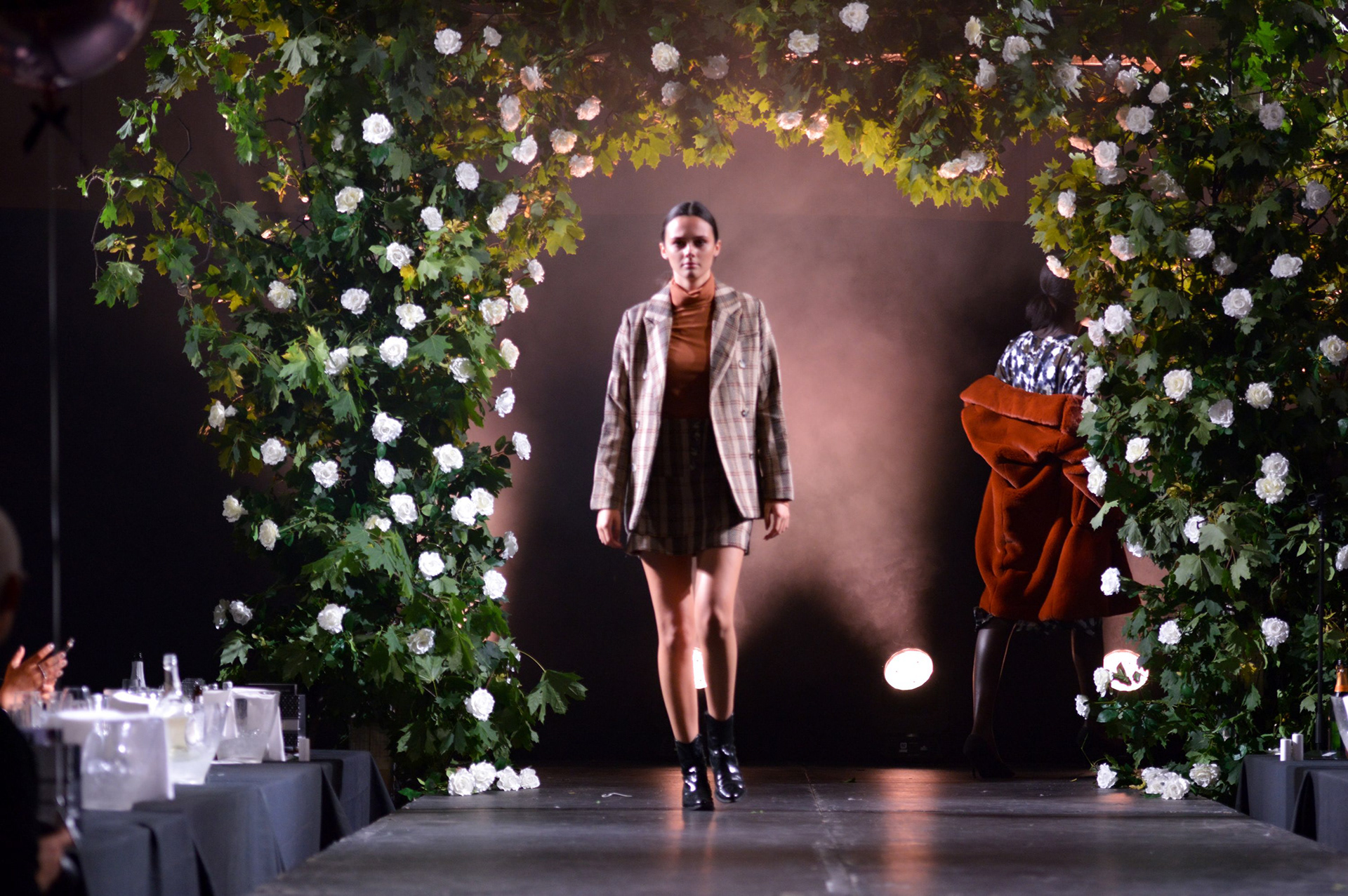 Model walking for Neon Rose at the 2019 Manchester Fashion Festival - runway photographer