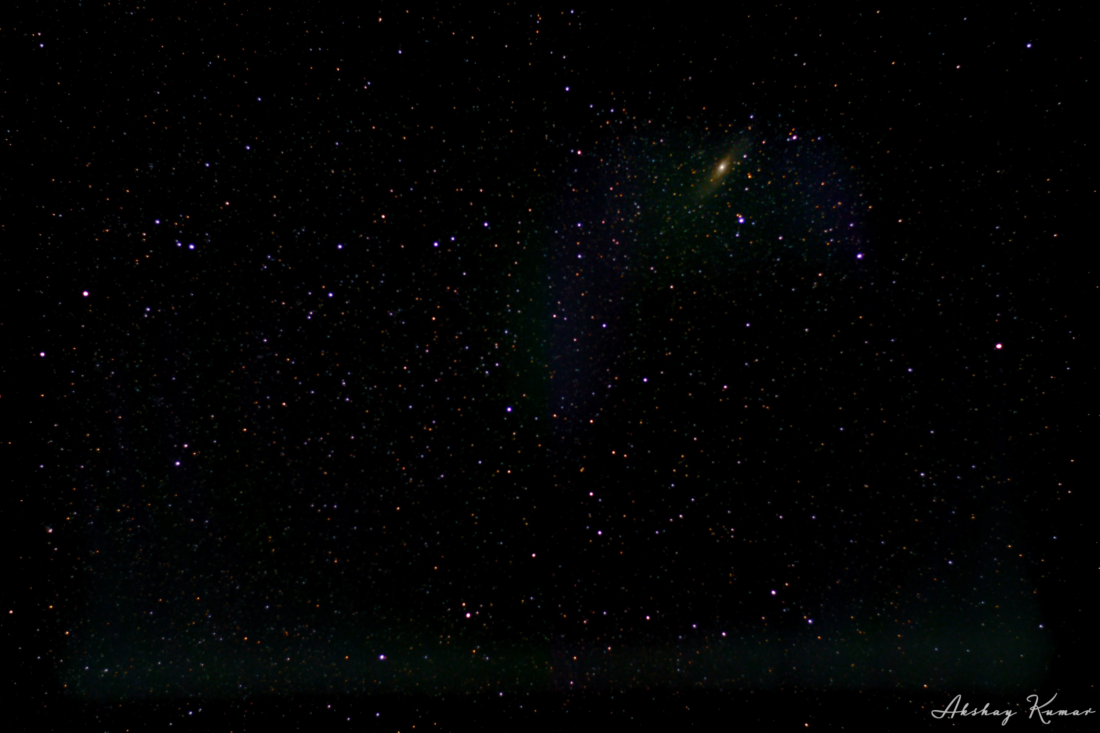 12 min stacked exposure of the Andromeda Galaxy (Messier 31) - The closest galaxy is still 2.5million light years away!