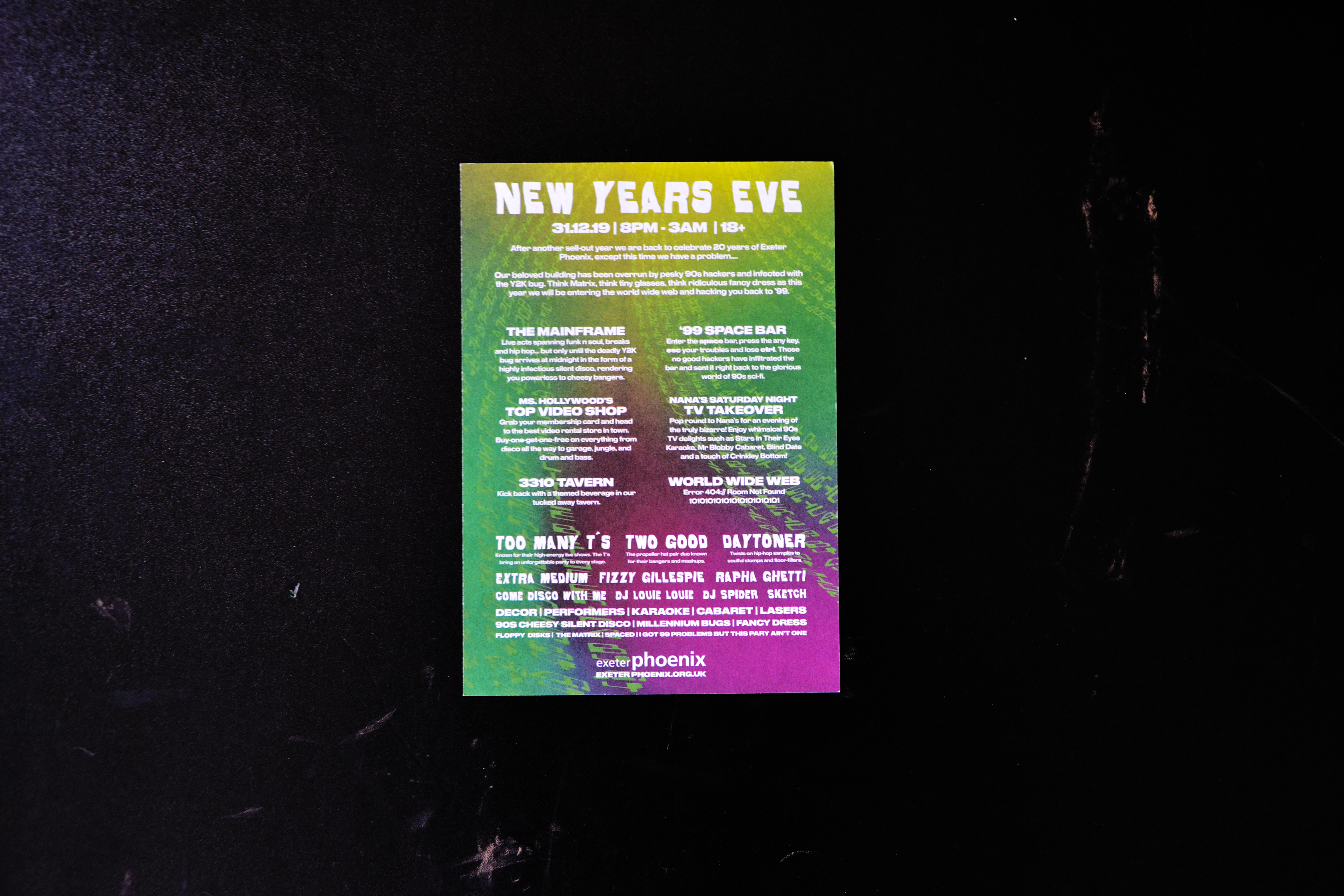Back of a5 Flyer printed on a recycled stock