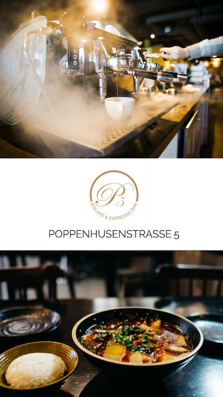 P5 Eiscafé & Espresso Bar in Hamburg Barmbek - Angebot von ausgesuchtem Espresso Caffe von TORALDO, exzellentem Eis der Hamburger Eismaufaktur Paradies Eis, frischen Suppen, hausgemachte Scones und Clotted Creme, Quiche, hausgemachter Kuchen und andere Spezialitäten.