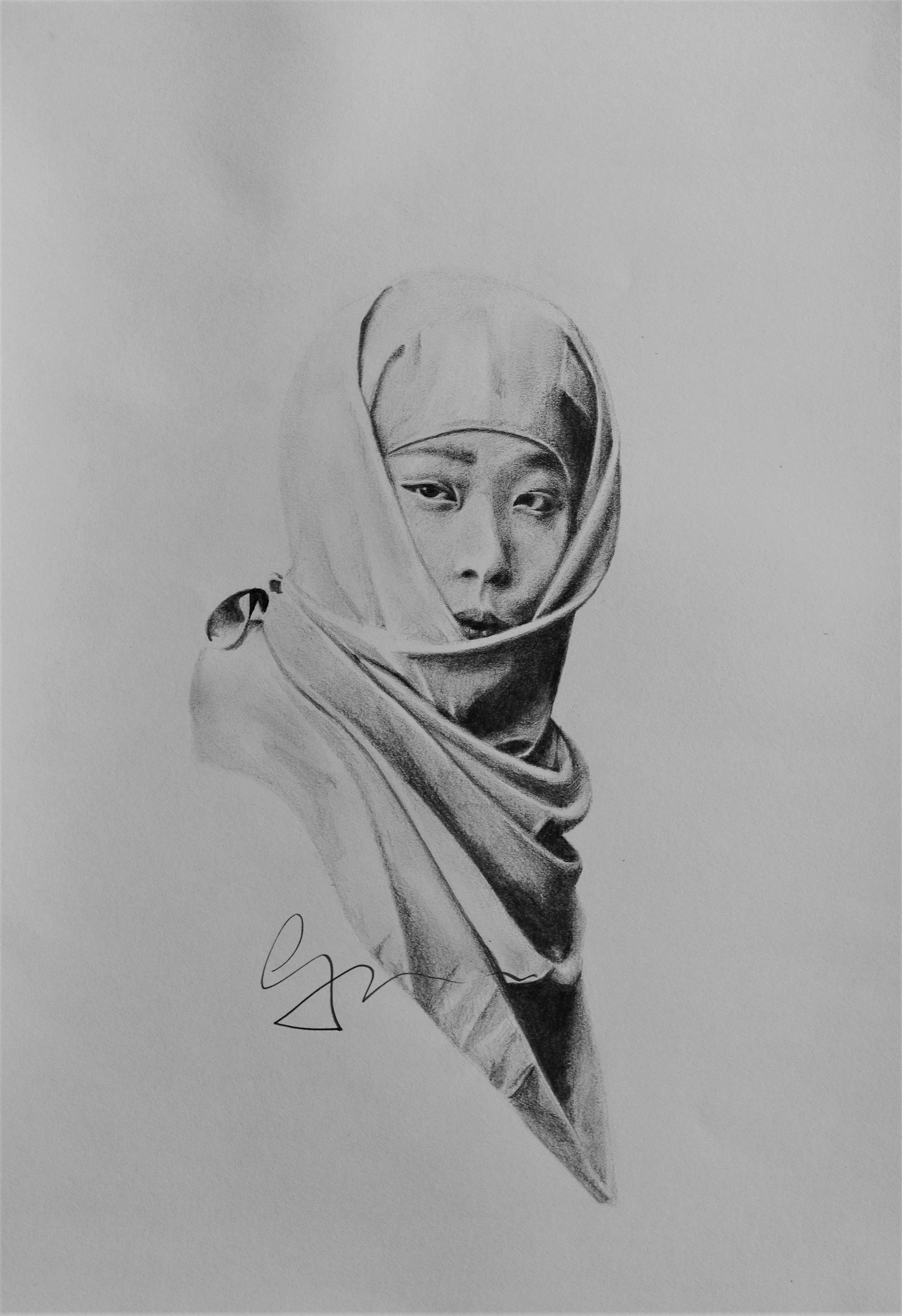 Winter III - 2017, Graphite on paper 35x24cm
