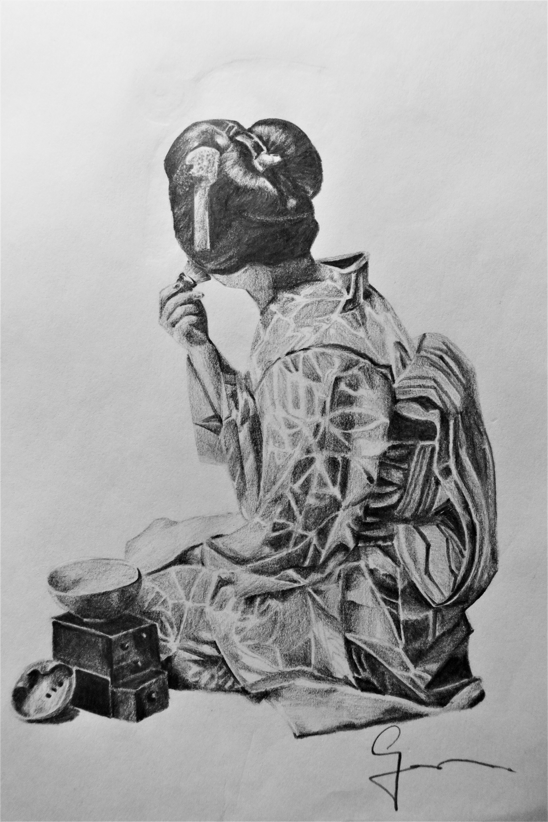 Awabe - 2017, Graphite on paper 35x24cm