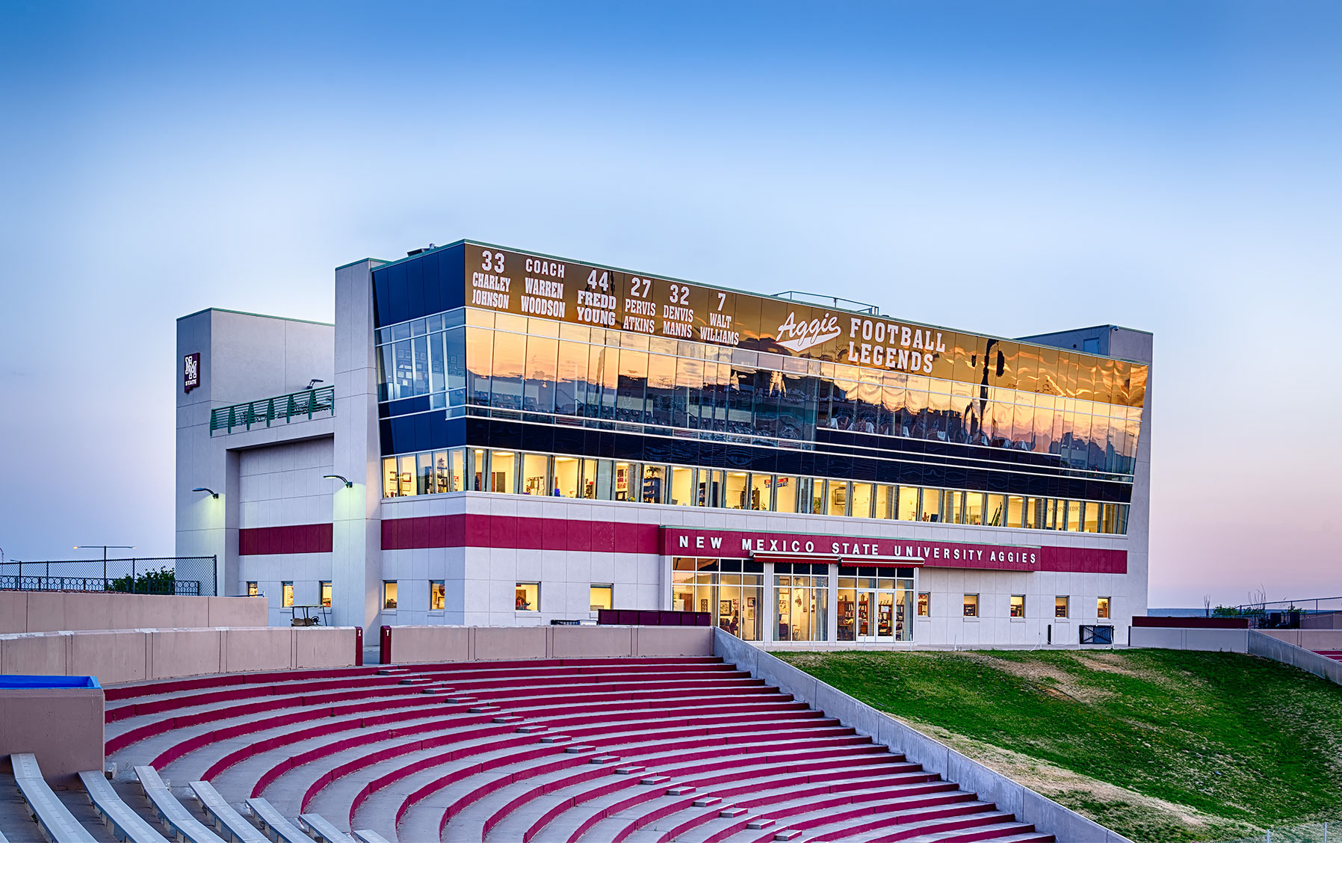 Stan Fulton Center NMSU at sunset. Photo © Scott Weaver