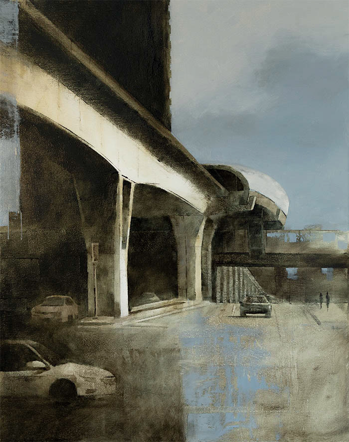 "Concrete City" / Oil on Canvas / 20" x 16" / CAD 850$ / Framed