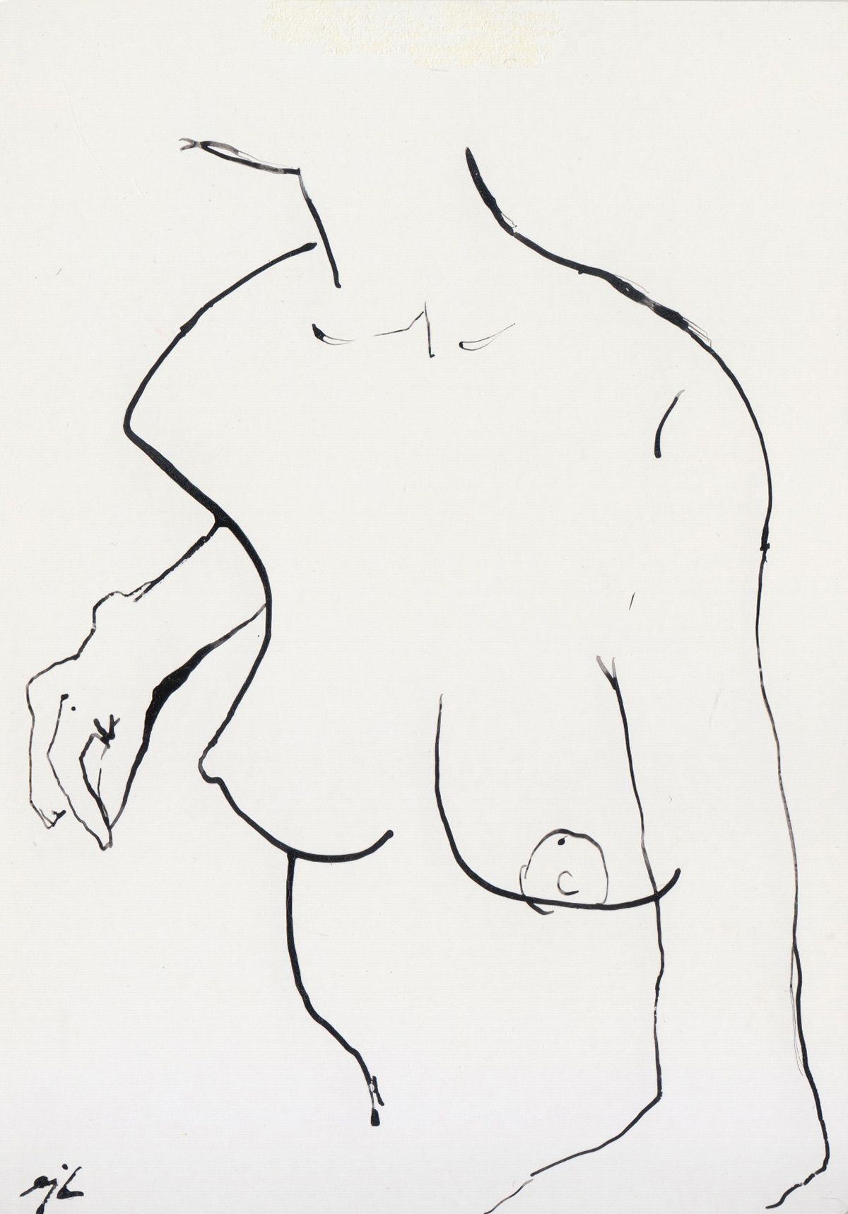 Nude - Ink on postcard - A6, £10
