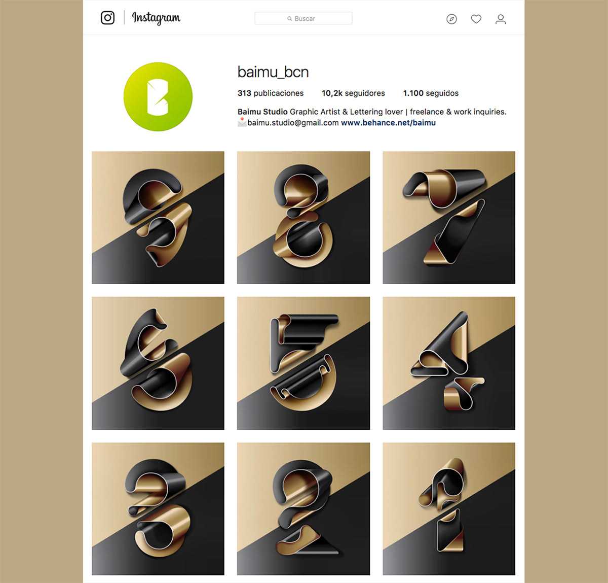 Baimu Studio - 36 days of type / Numbers