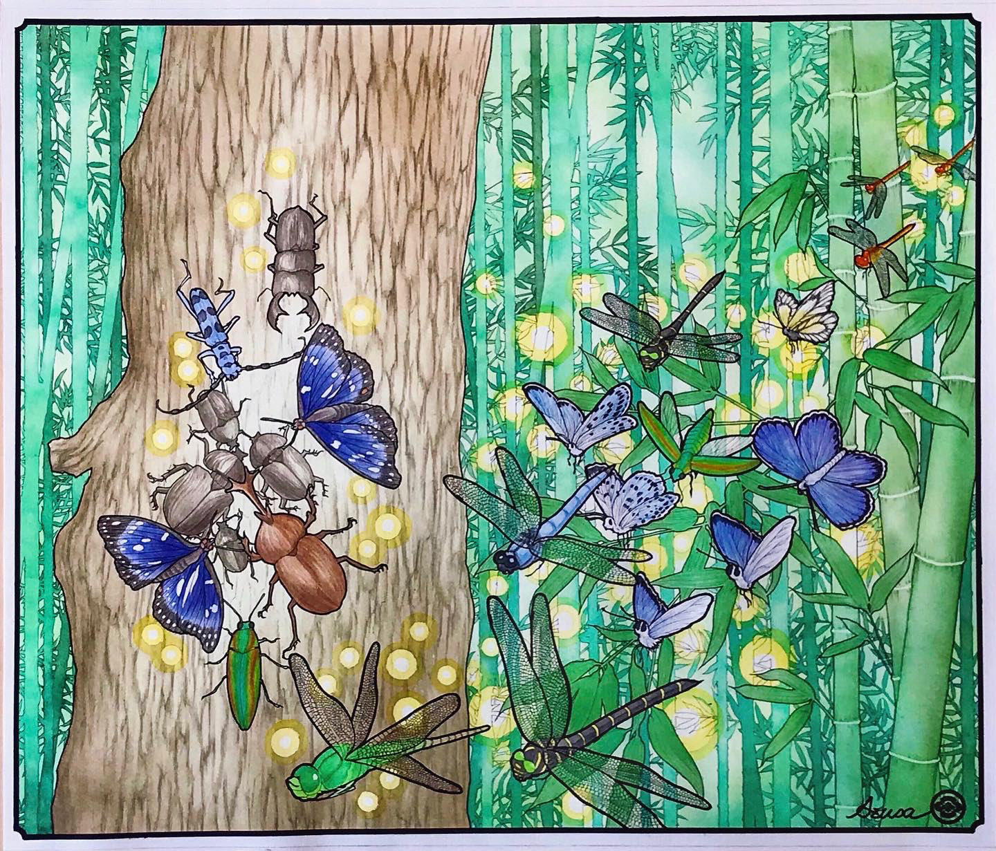 第34回 日本の自然を描く展 入選作品「いのちの集い」