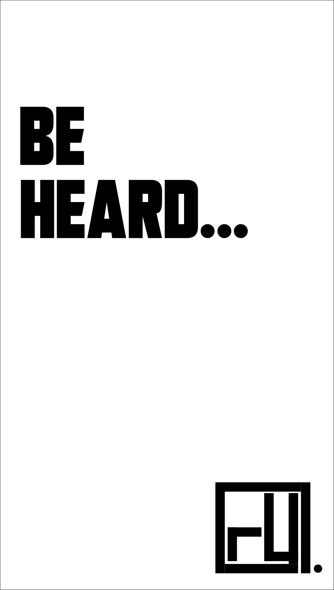 Rysing 'Be heard' Poster